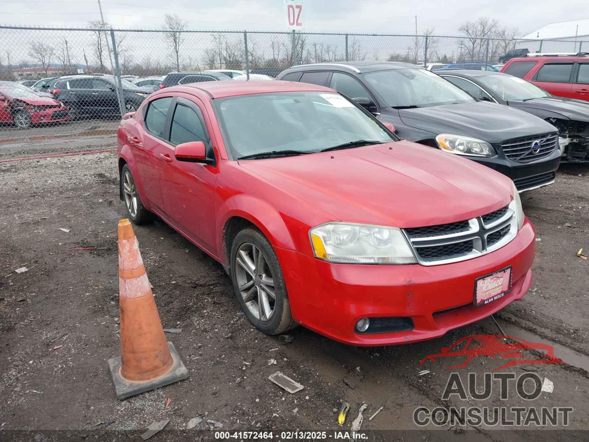 DODGE AVENGER 2011 - 1B3BD1FGXBN528532