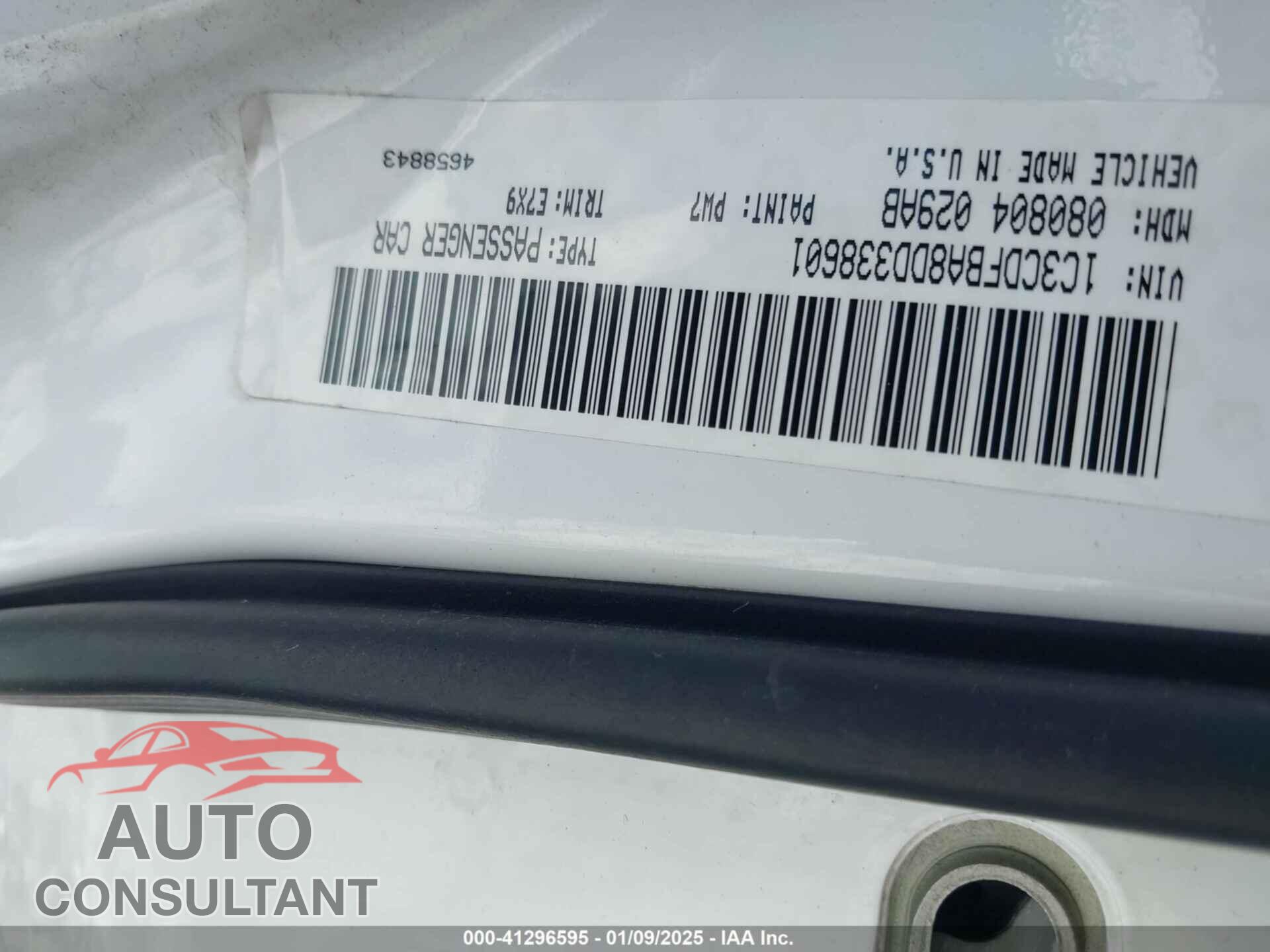 DODGE DART 2013 - 1C3CDFBA8DD338601
