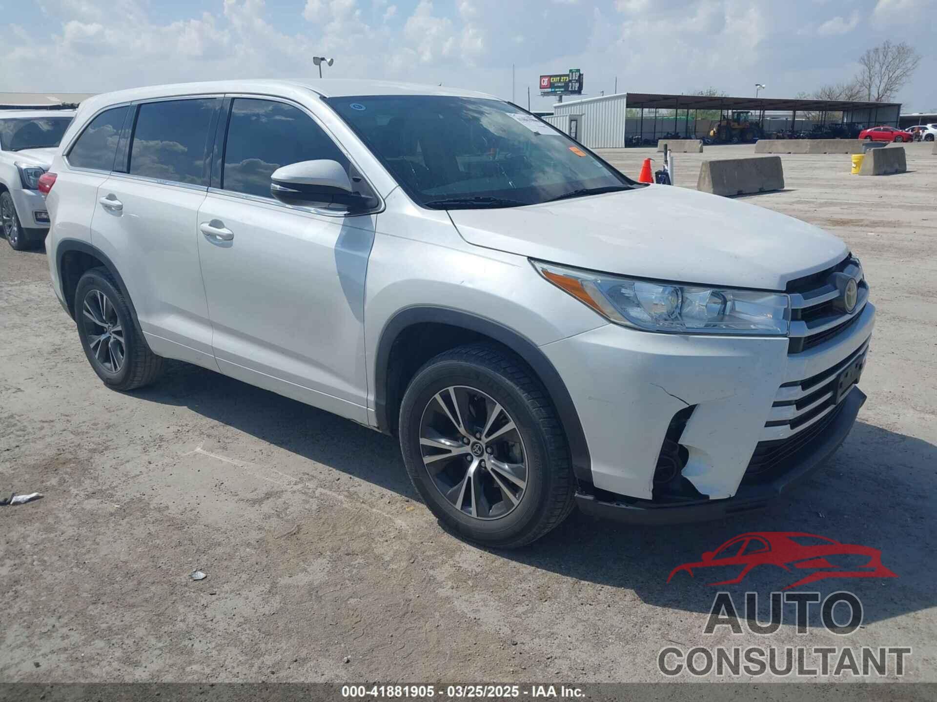 TOYOTA HIGHLANDER 2018 - 5TDZARFH9JS039822