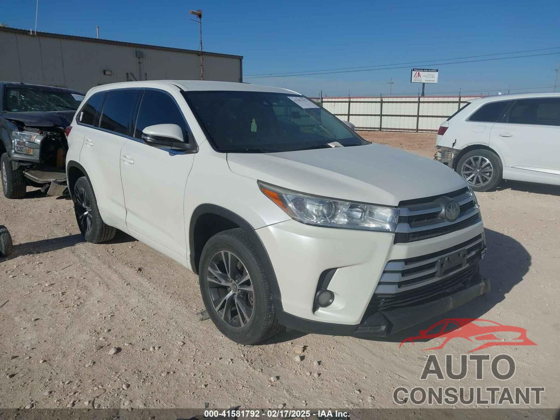 TOYOTA HIGHLANDER 2018 - 5TDZZRFH2JS245962