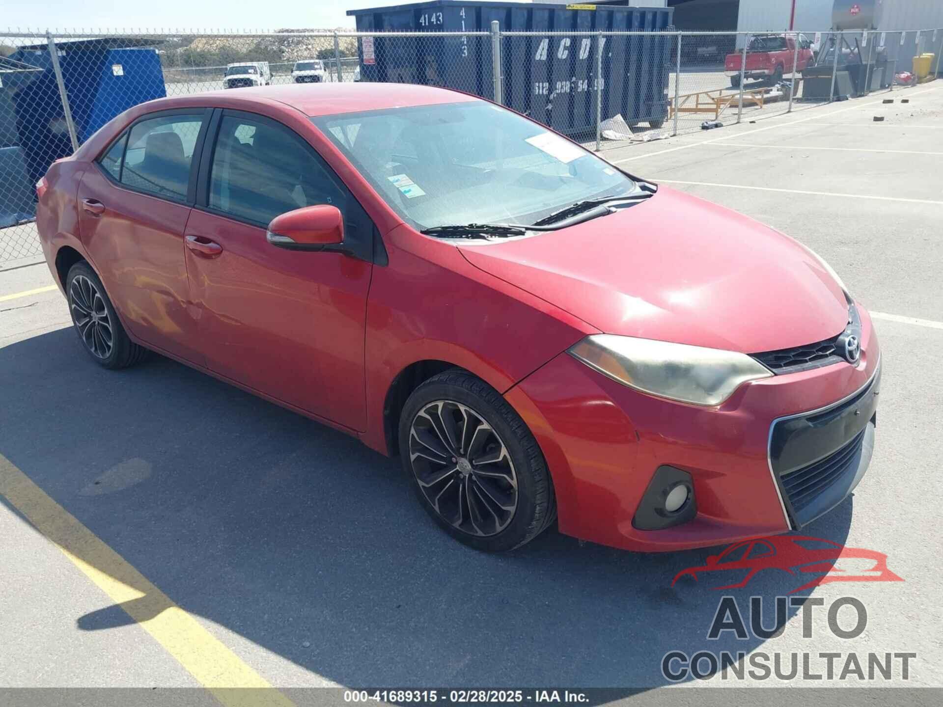 TOYOTA COROLLA 2015 - 2T1BURHE4FC400224