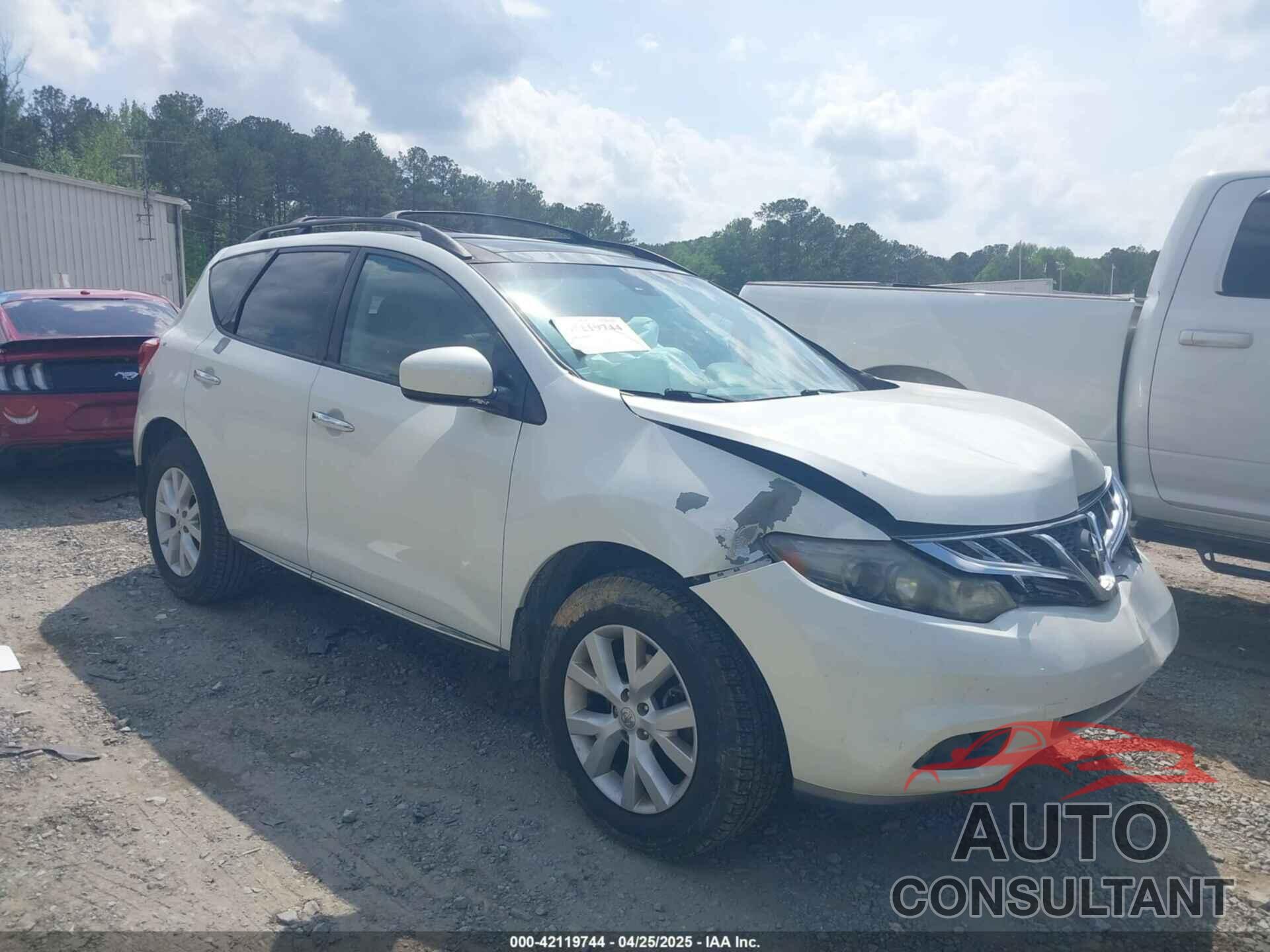 NISSAN MURANO 2012 - JN8AZ1MU8CW107963