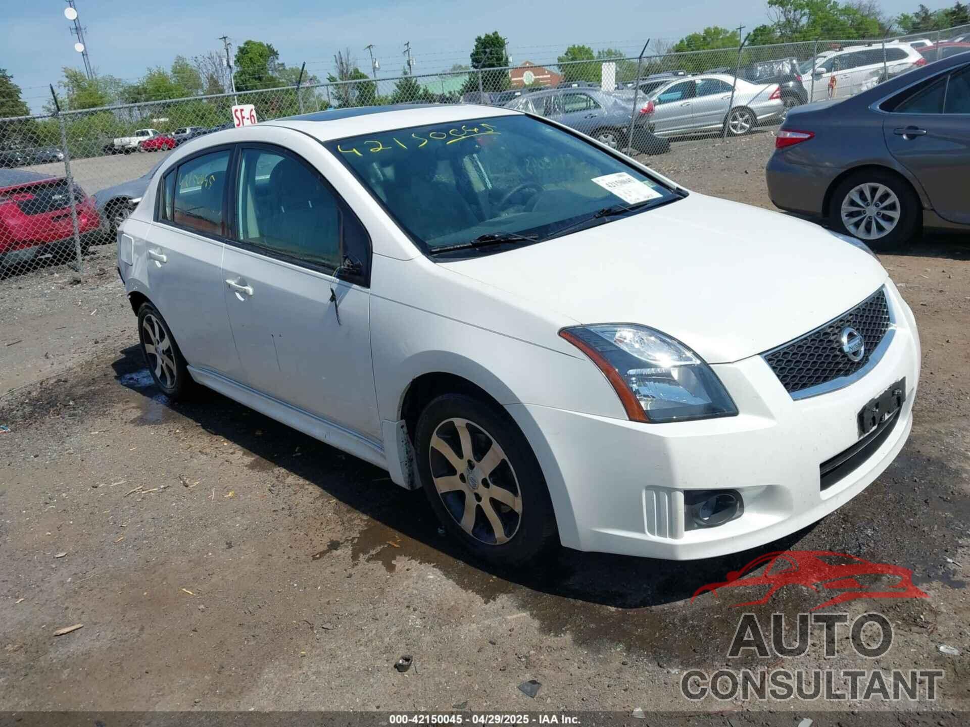 NISSAN SENTRA 2012 - 3N1AB6AP3CL700876