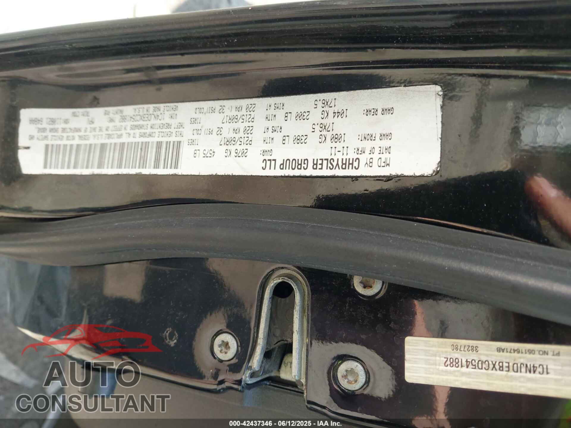 JEEP COMPASS 2012 - 1C4NJDEBXCD541882
