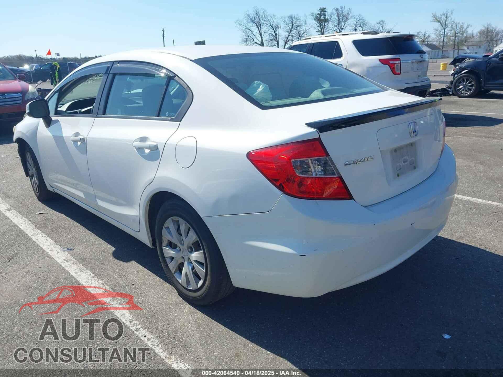 HONDA CIVIC 2012 - 19XFB2F54CE348155