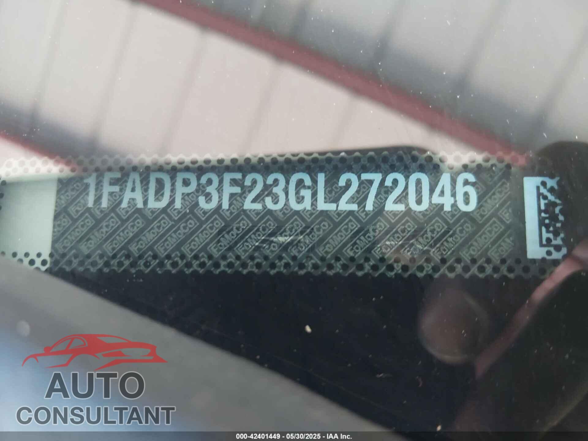 FORD FOCUS 2016 - 1FADP3F23GL272046