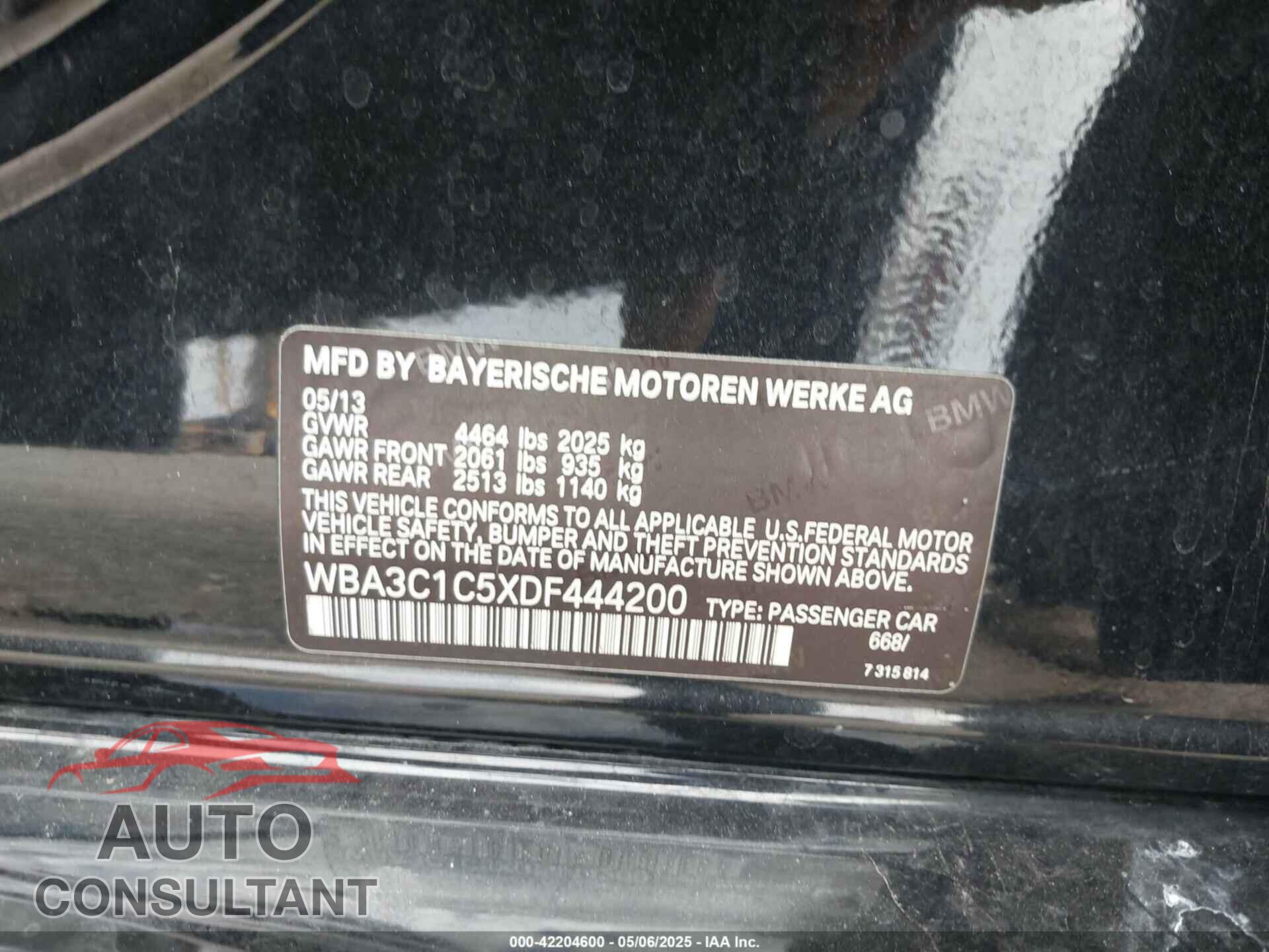 BMW 328I 2013 - WBA3C1C5XDF444200