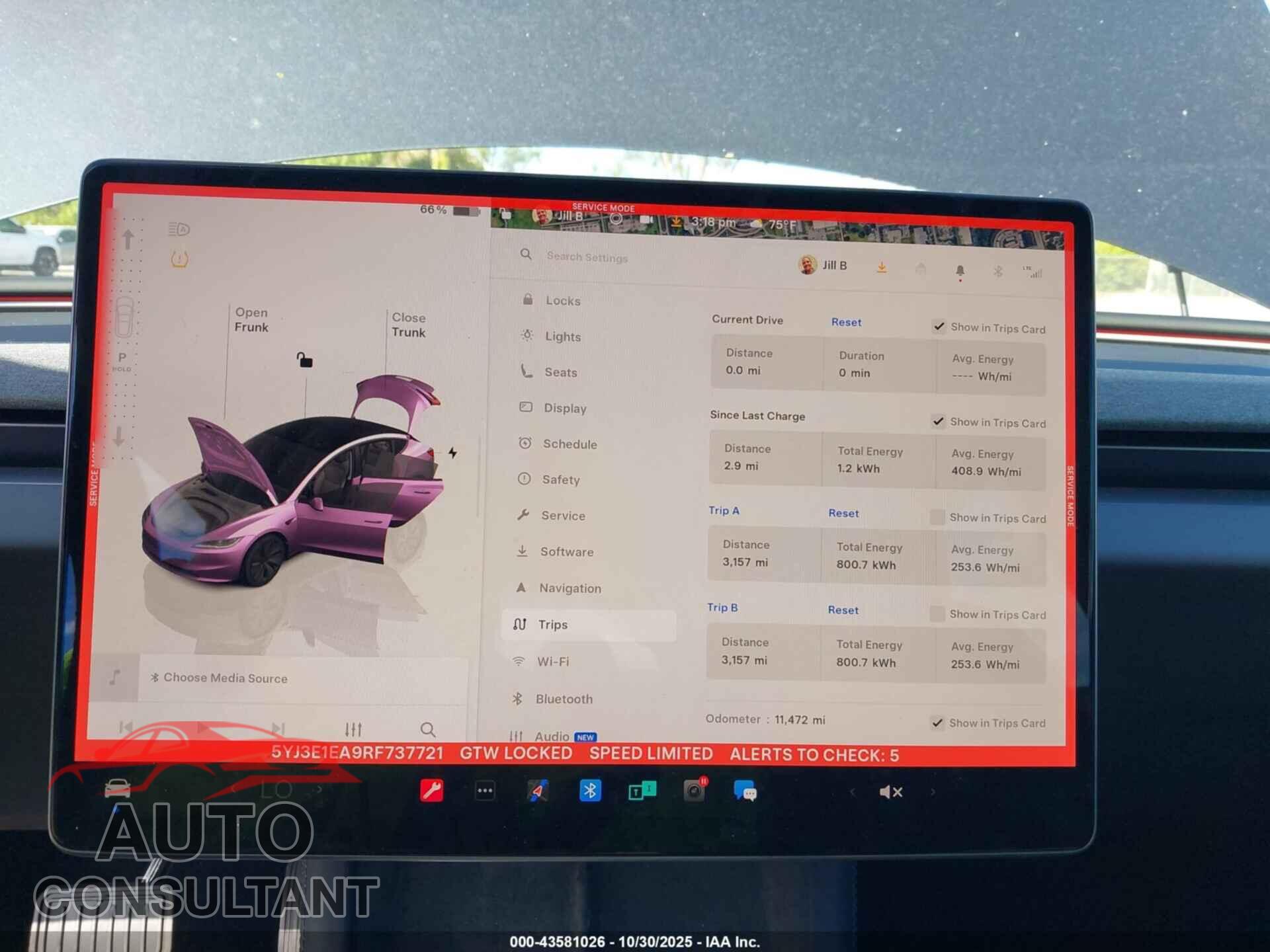 TESLA MODEL 3 2024 - 5YJ3E1EA9RF737721