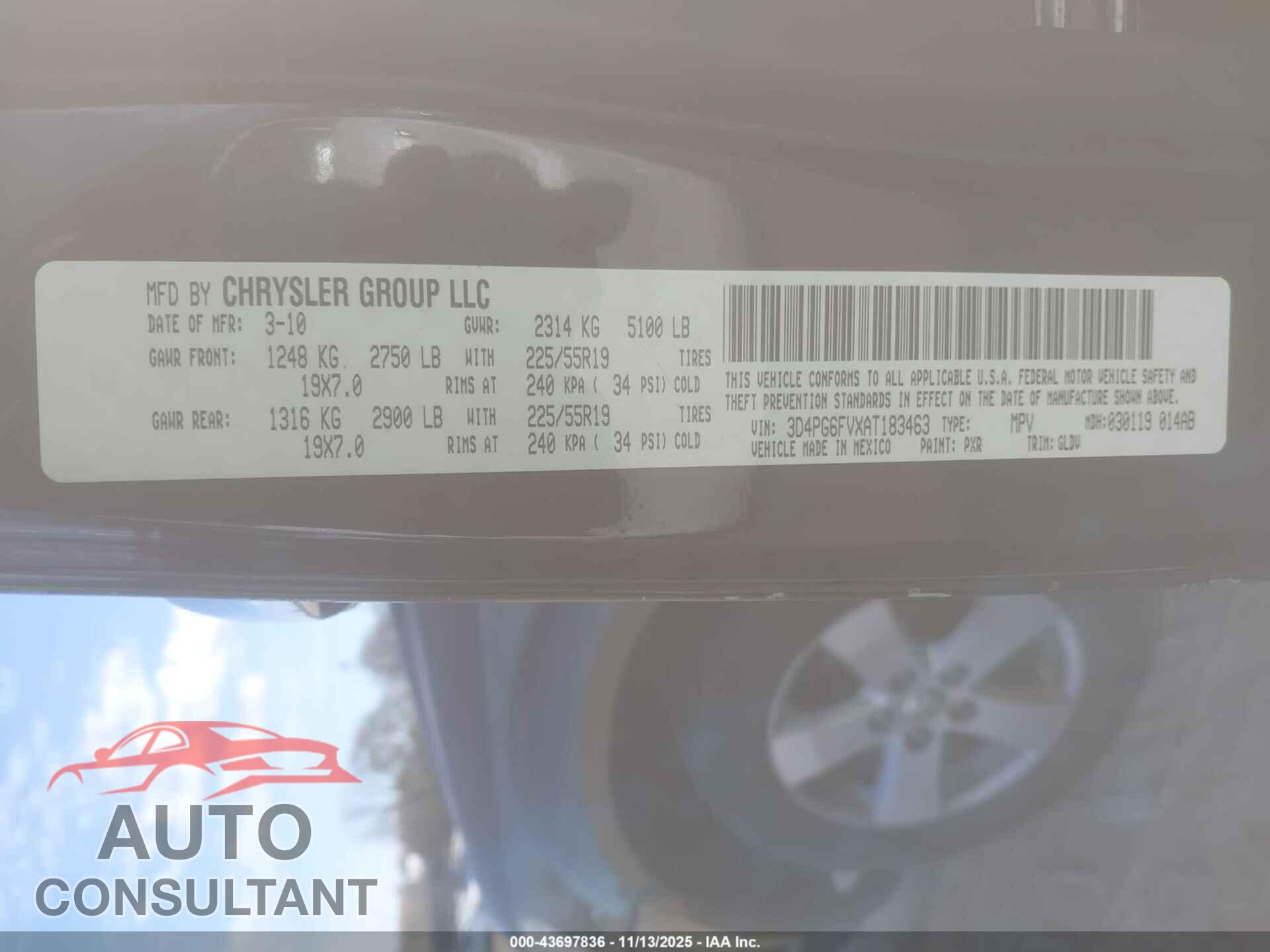 DODGE JOURNEY 2010 - 3D4PG6FVXAT183463