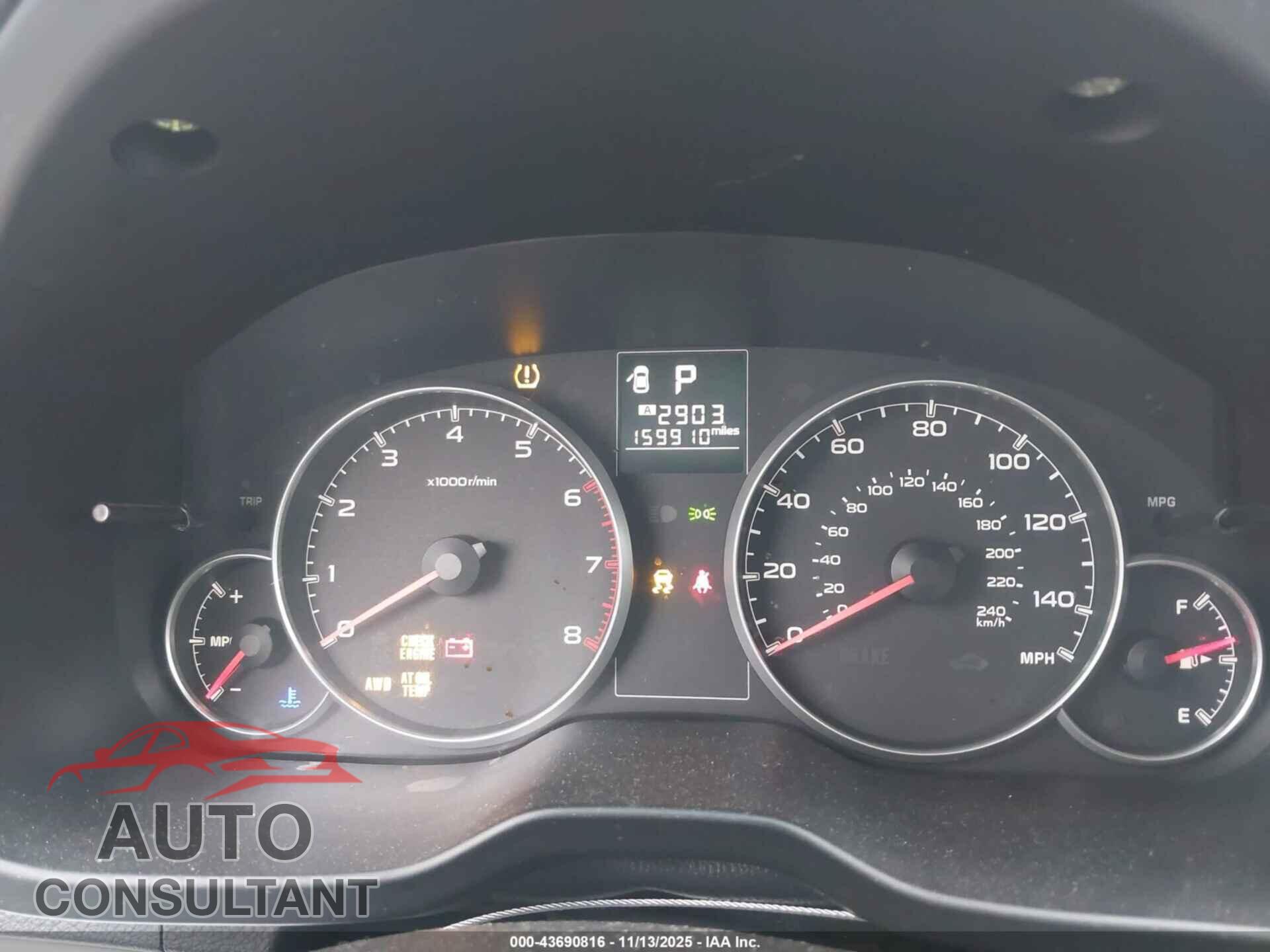SUBARU OUTBACK 2013 - 4S4BRBCC7D3324160