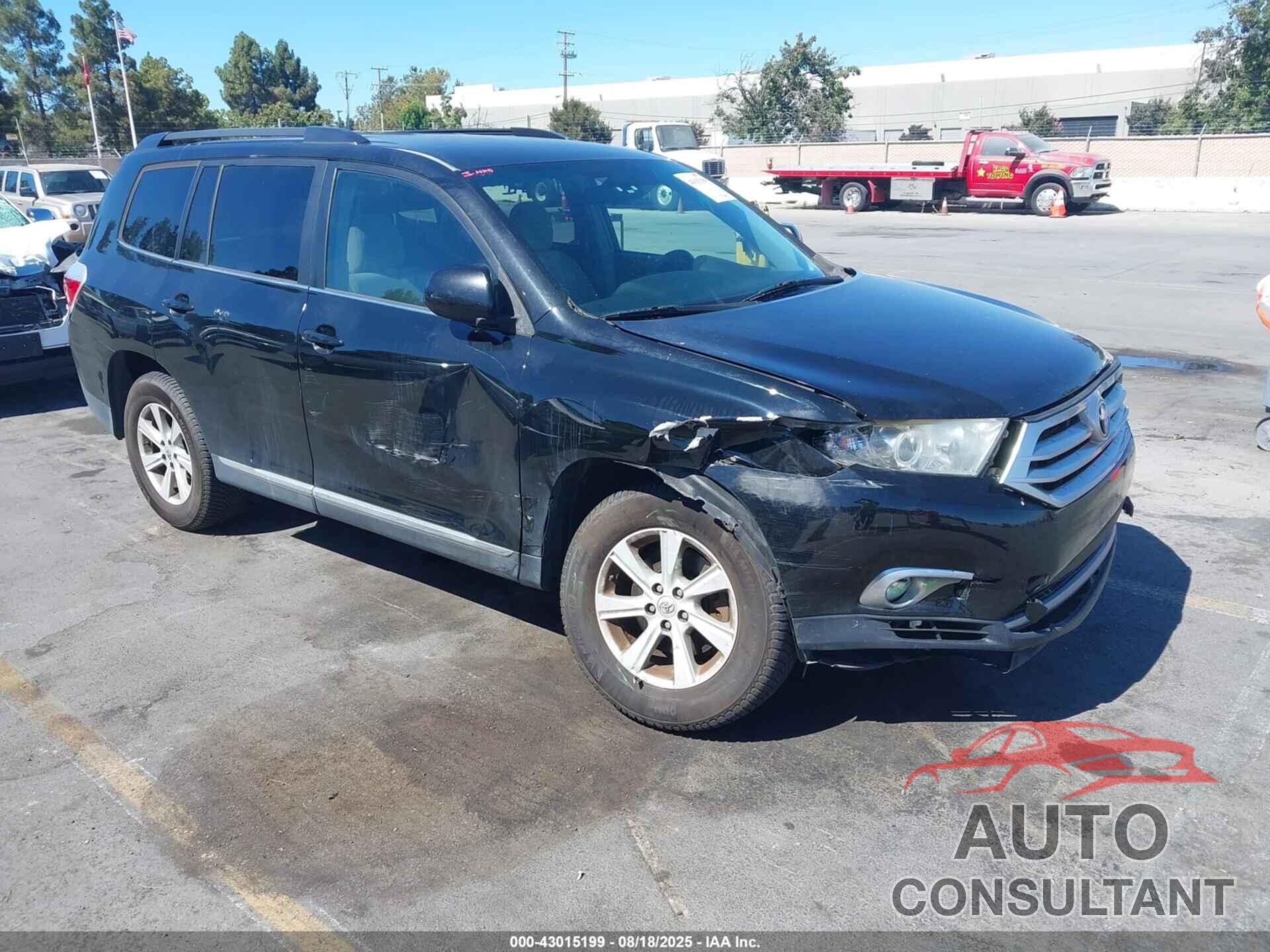 TOYOTA HIGHLANDER 2012 - 5TDBK3EH2CS115641