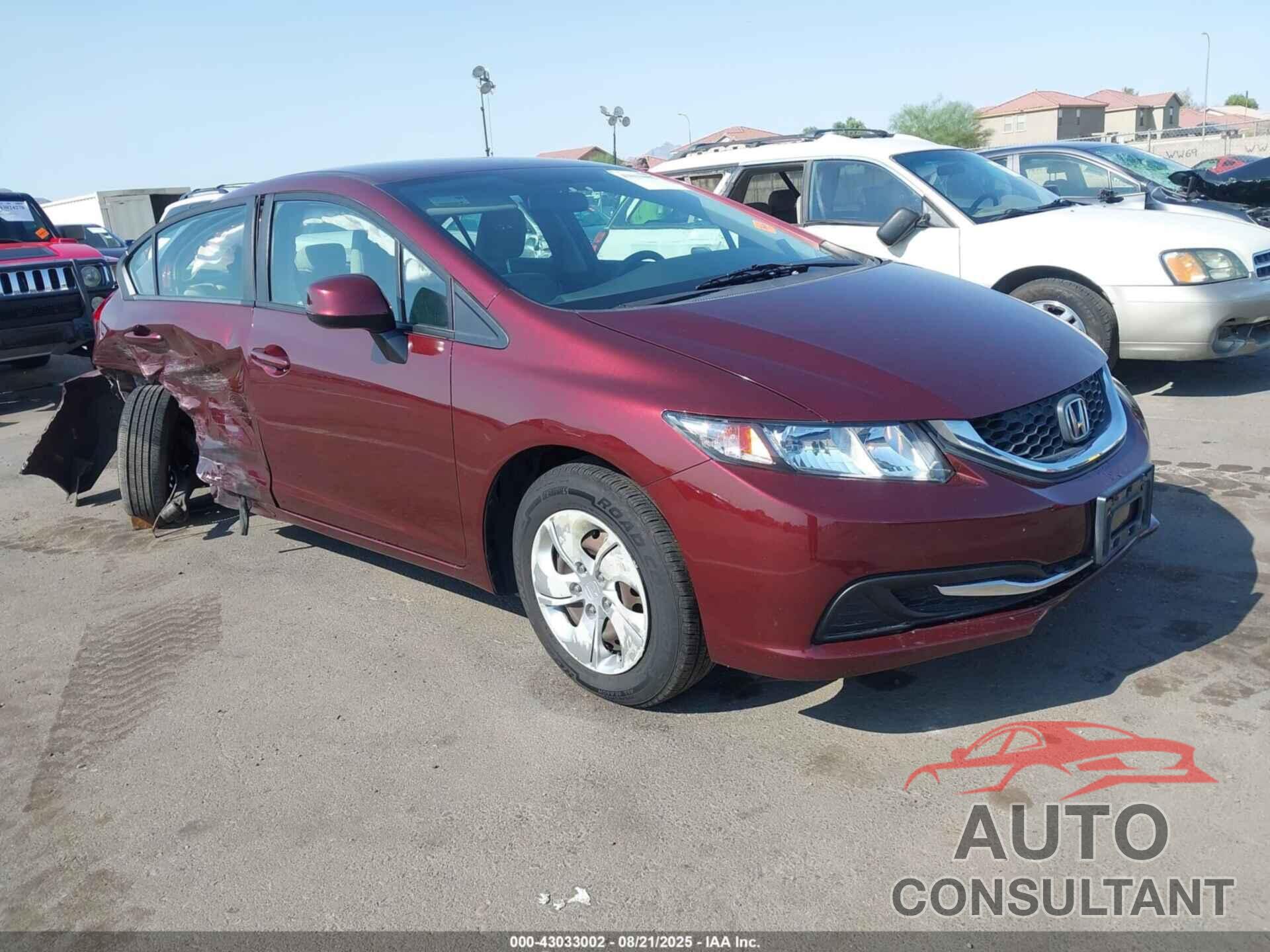 HONDA CIVIC 2013 - 19XFB2F59DE039394