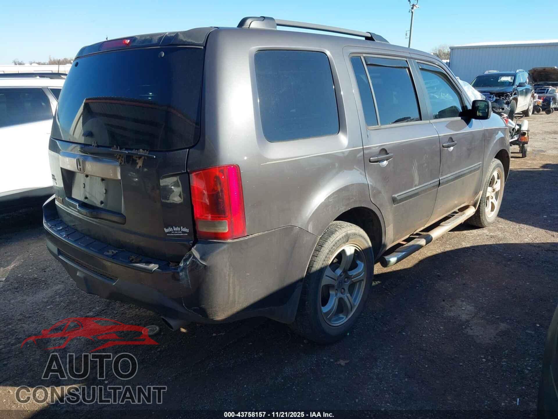 HONDA PILOT 2012 - 5FNYF3H44CB007095