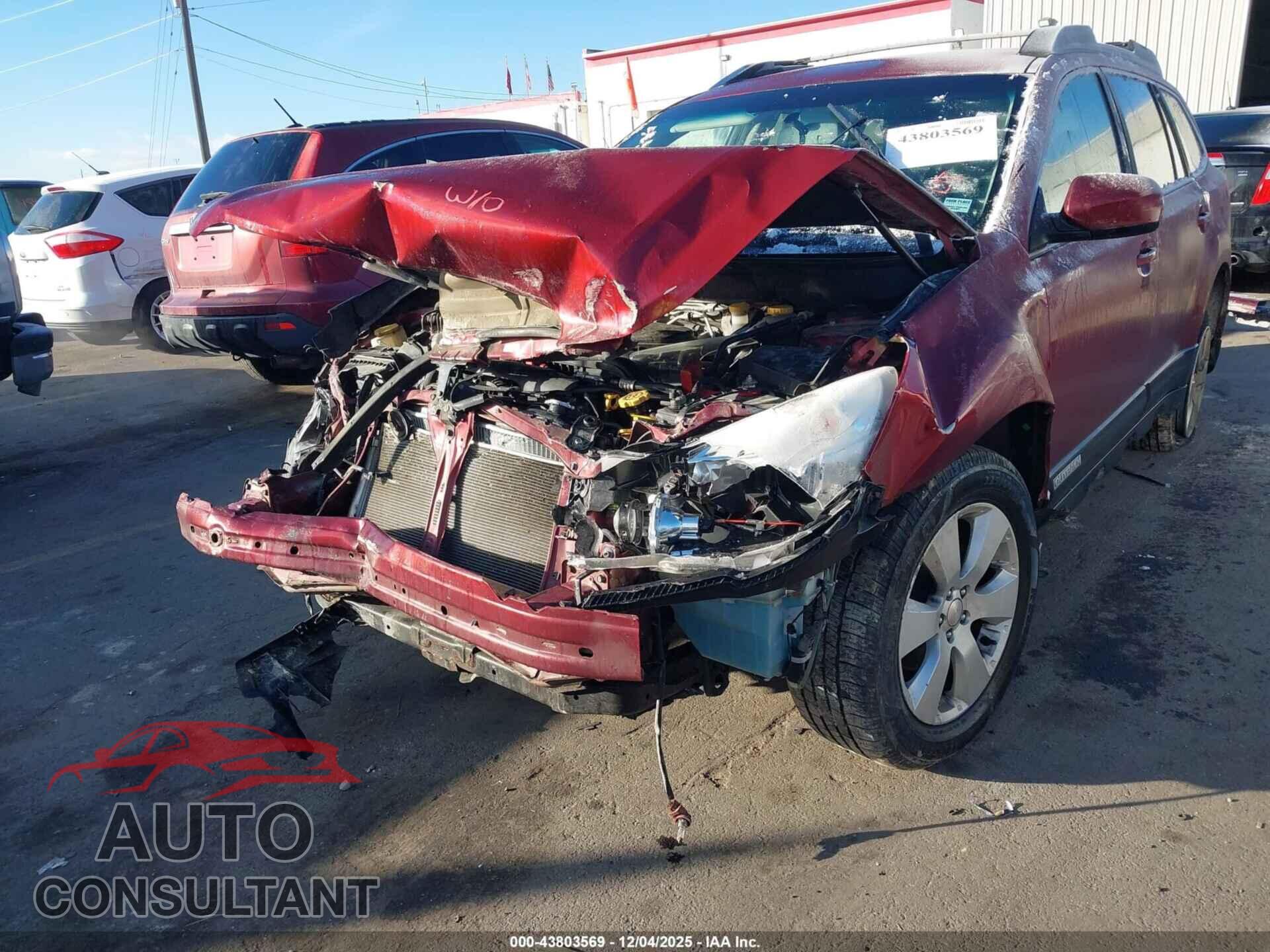 SUBARU OUTBACK 2012 - 4S4BRCCC5C1237048