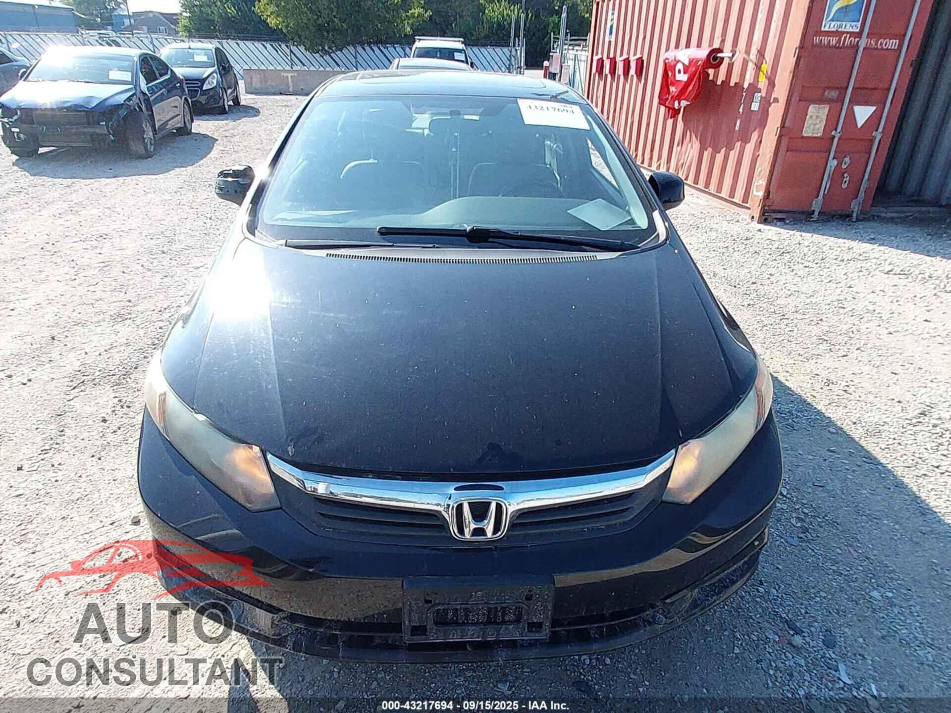 HONDA CIVIC 2012 - 19XFB2F97CE056860