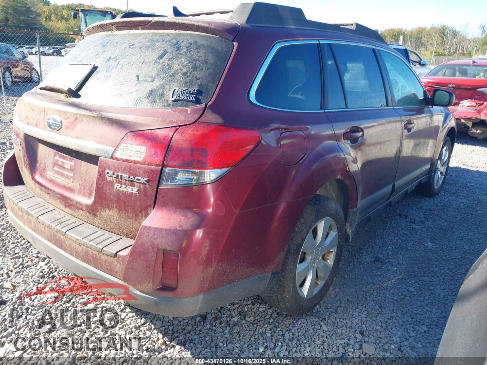 SUBARU OUTBACK 2011 - 4S4BRBLC3B3337565