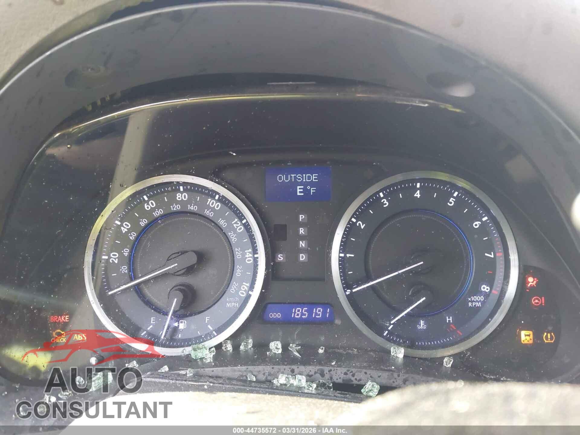 LEXUS IS 250 2012 - JTHBF5C29C5158618