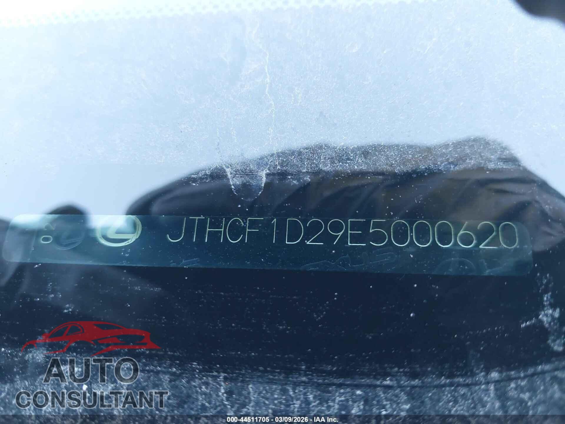 LEXUS IS 250 2014 - JTHCF1D29E5000620