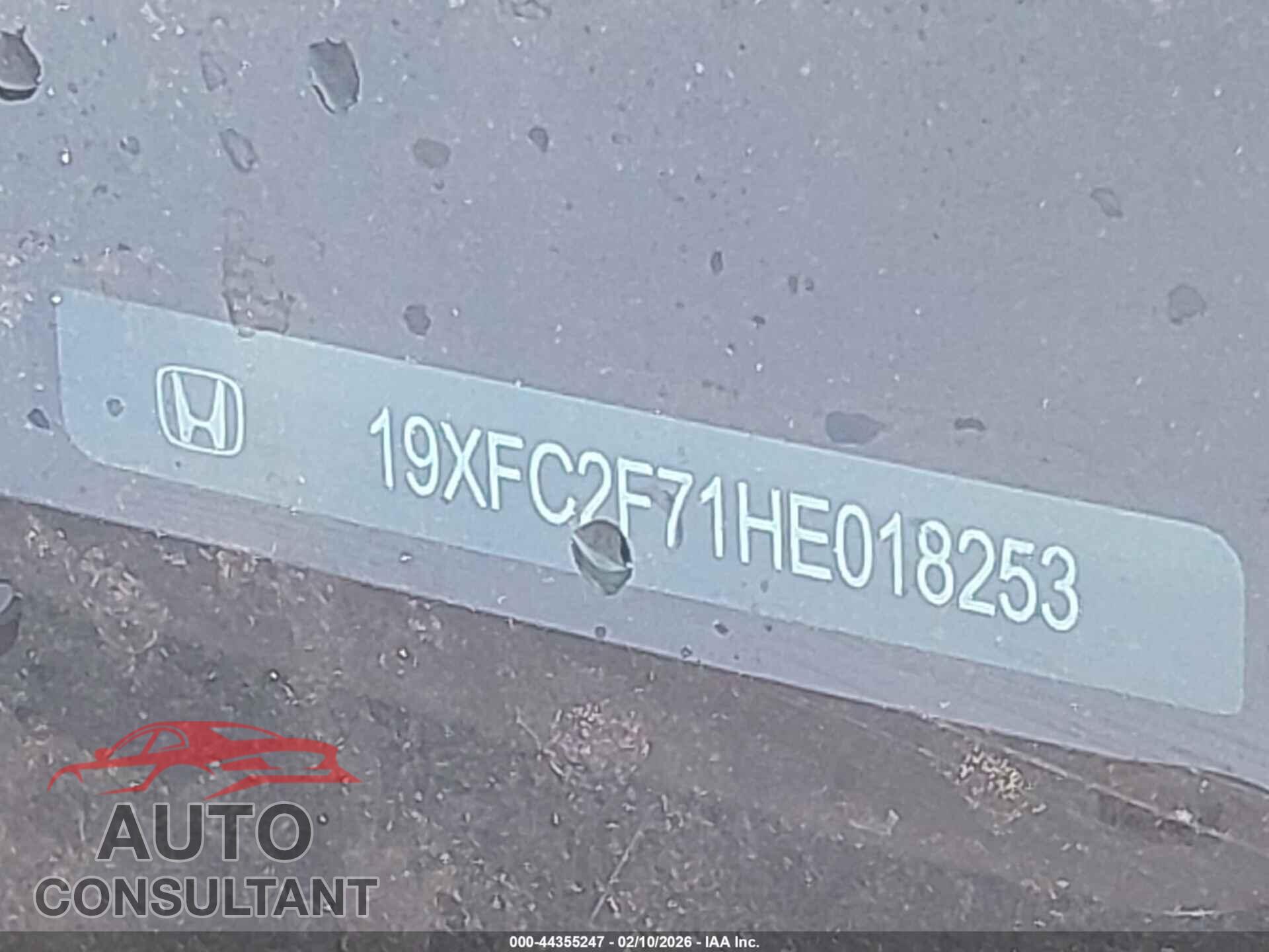 HONDA CIVIC 2017 - 19XFC2F71HE018253
