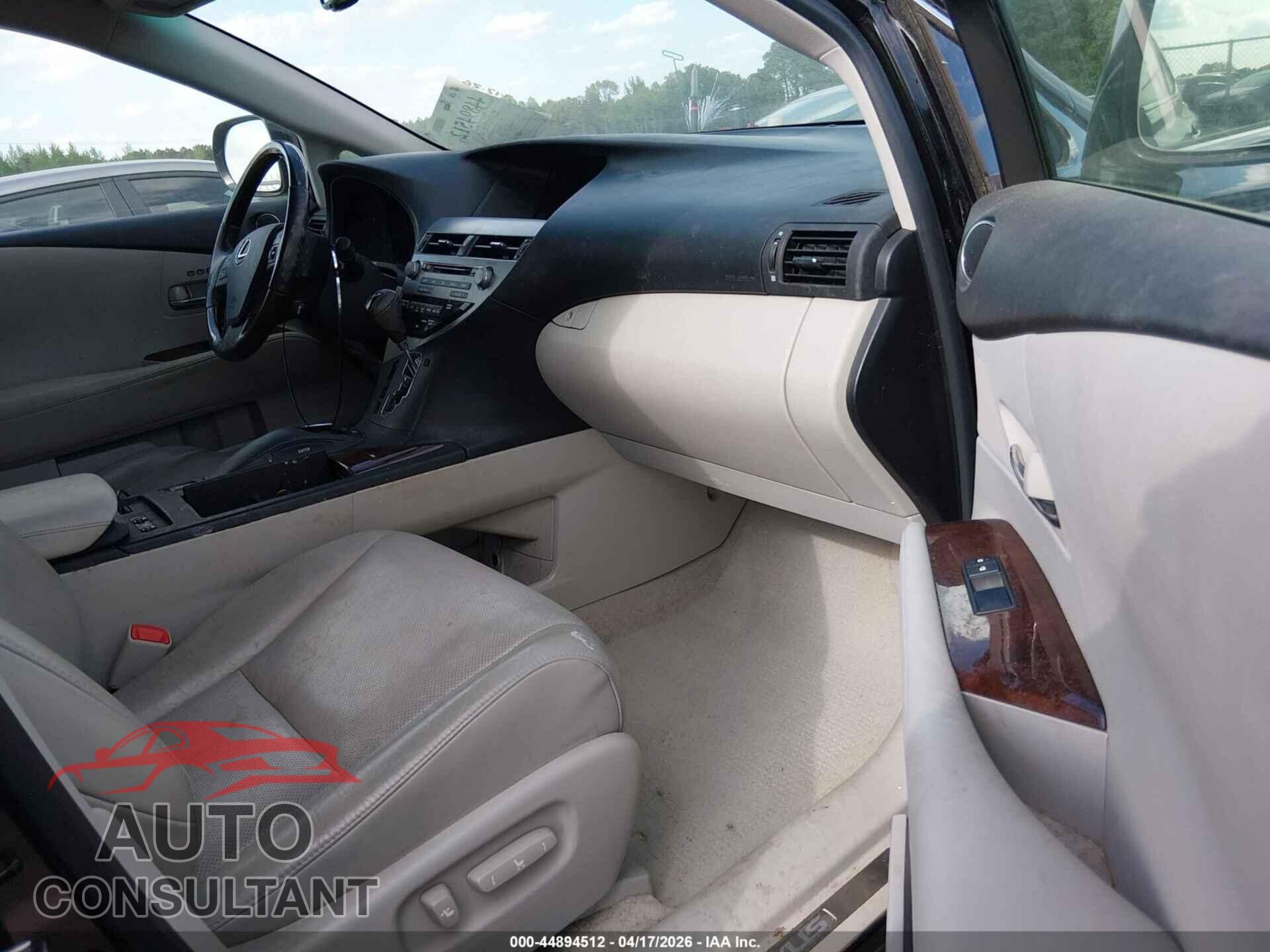 LEXUS RX 350 2011 - 2T2BK1BA1BC100661
