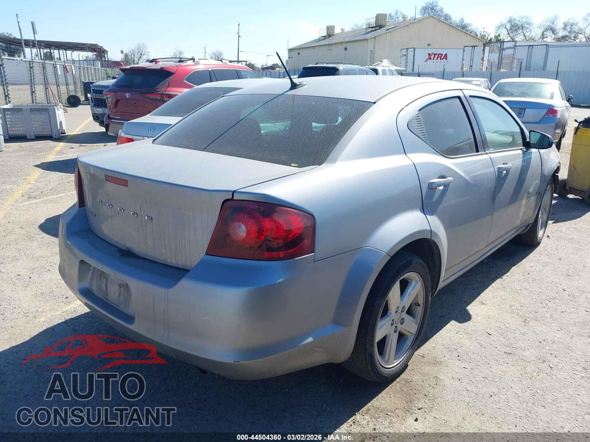 DODGE AVENGER 2013 - 1C3CDZAB8DN643862