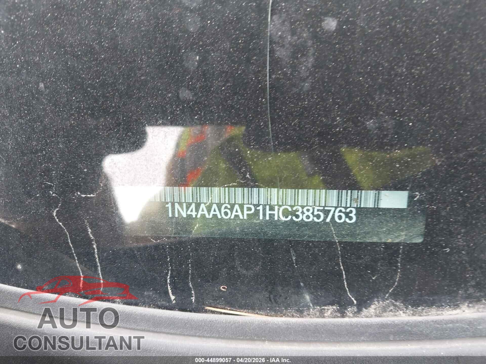 NISSAN MAXIMA 2017 - 1N4AA6AP1HC385763