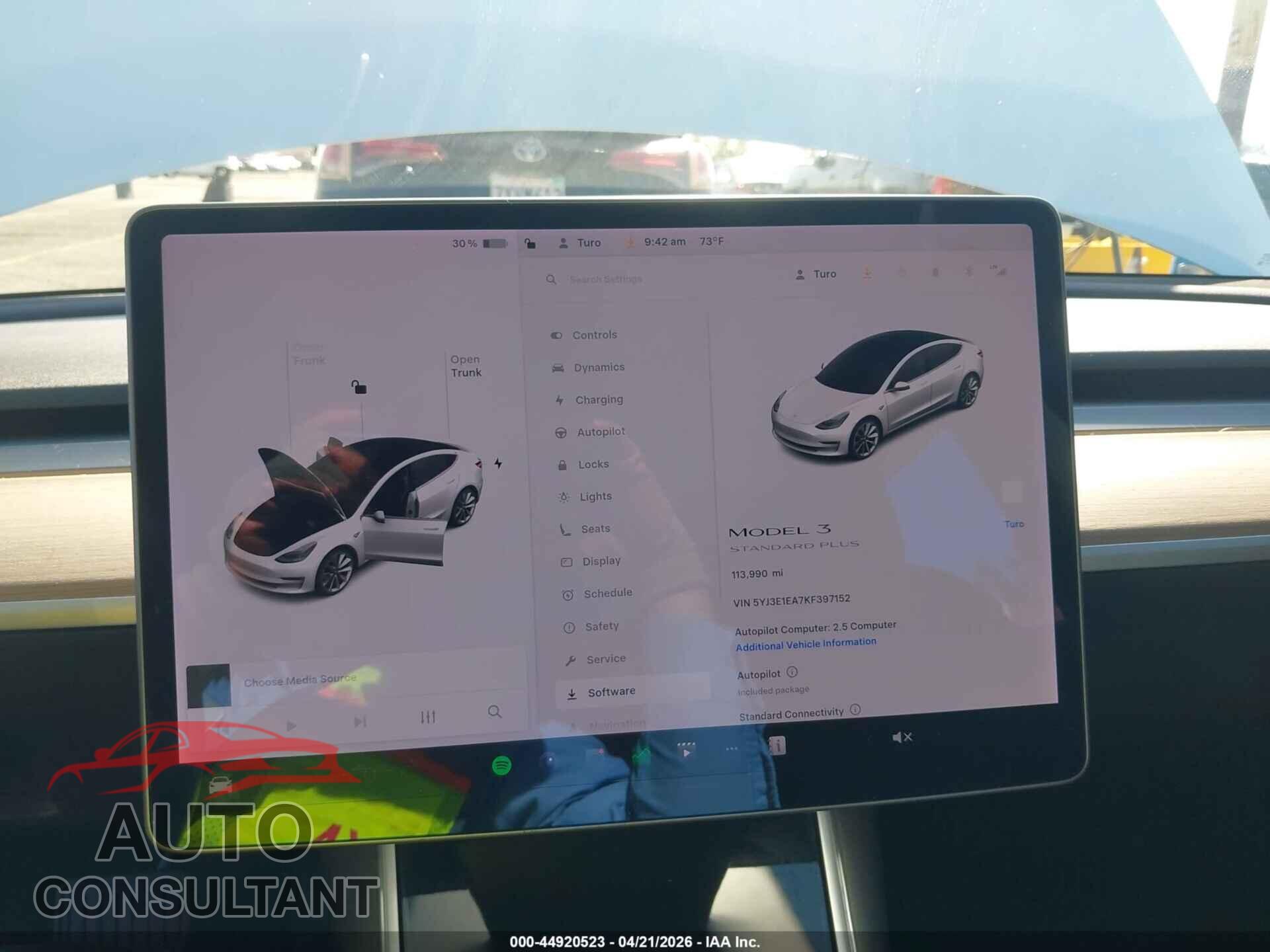 TESLA MODEL 3 2019 - 5YJ3E1EA7KF397152