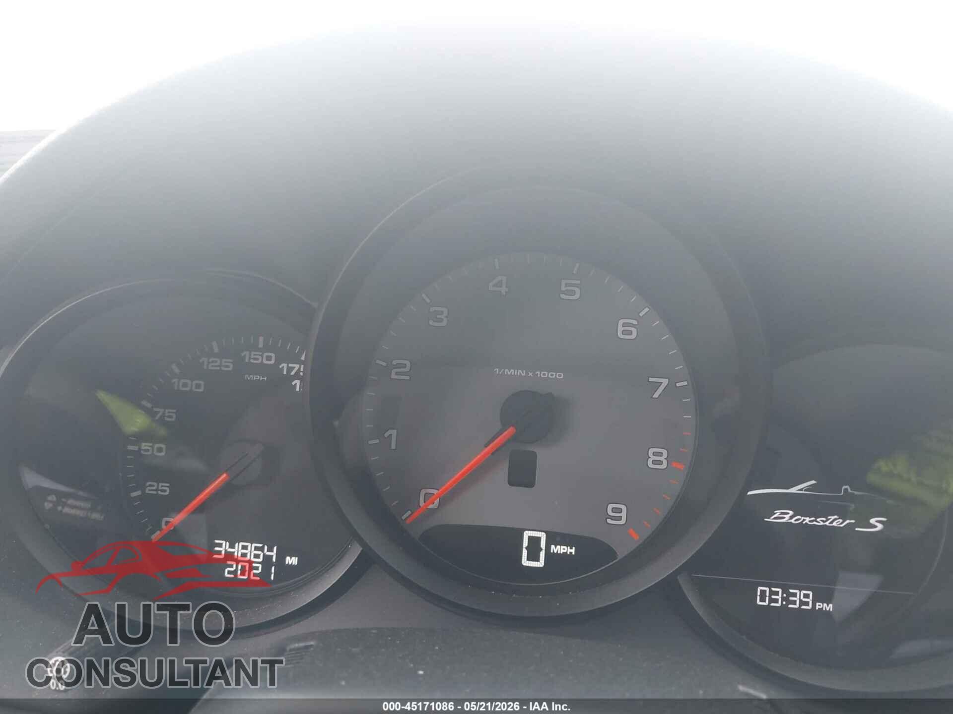 PORSCHE BOXSTER 2015 - WP0CB2A81FS130163