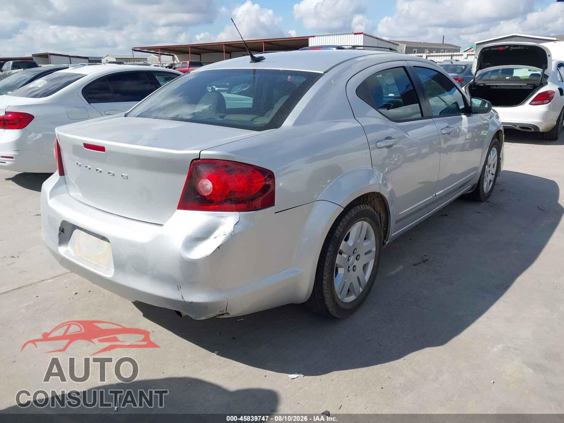DODGE AVENGER 2011 - 1B3BD4FB6BN540845