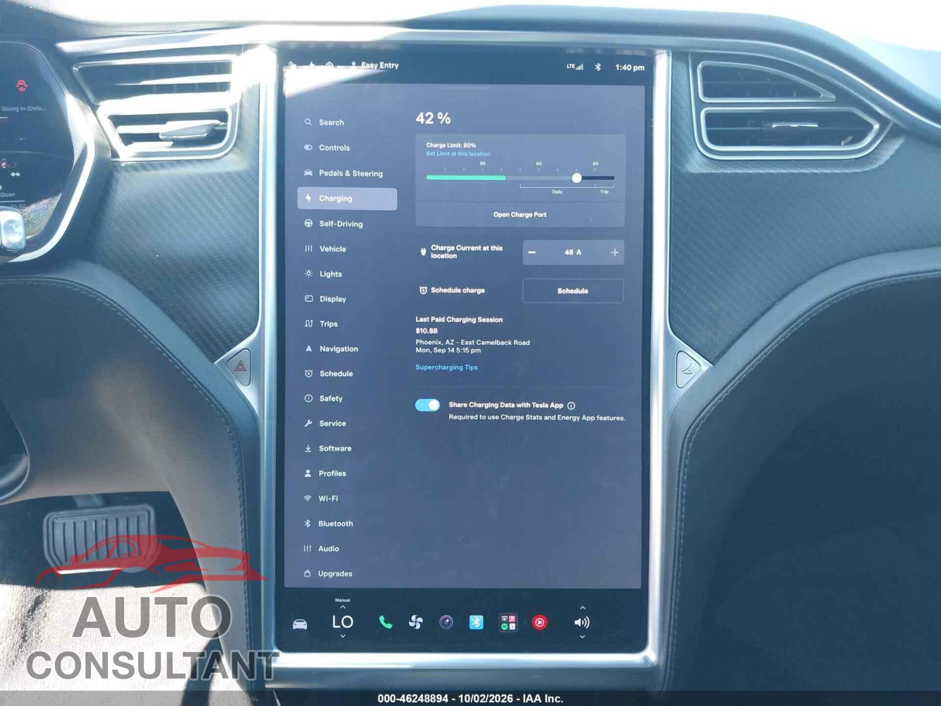 TESLA MODEL S 2017 - 5YJSA1E10HF197343