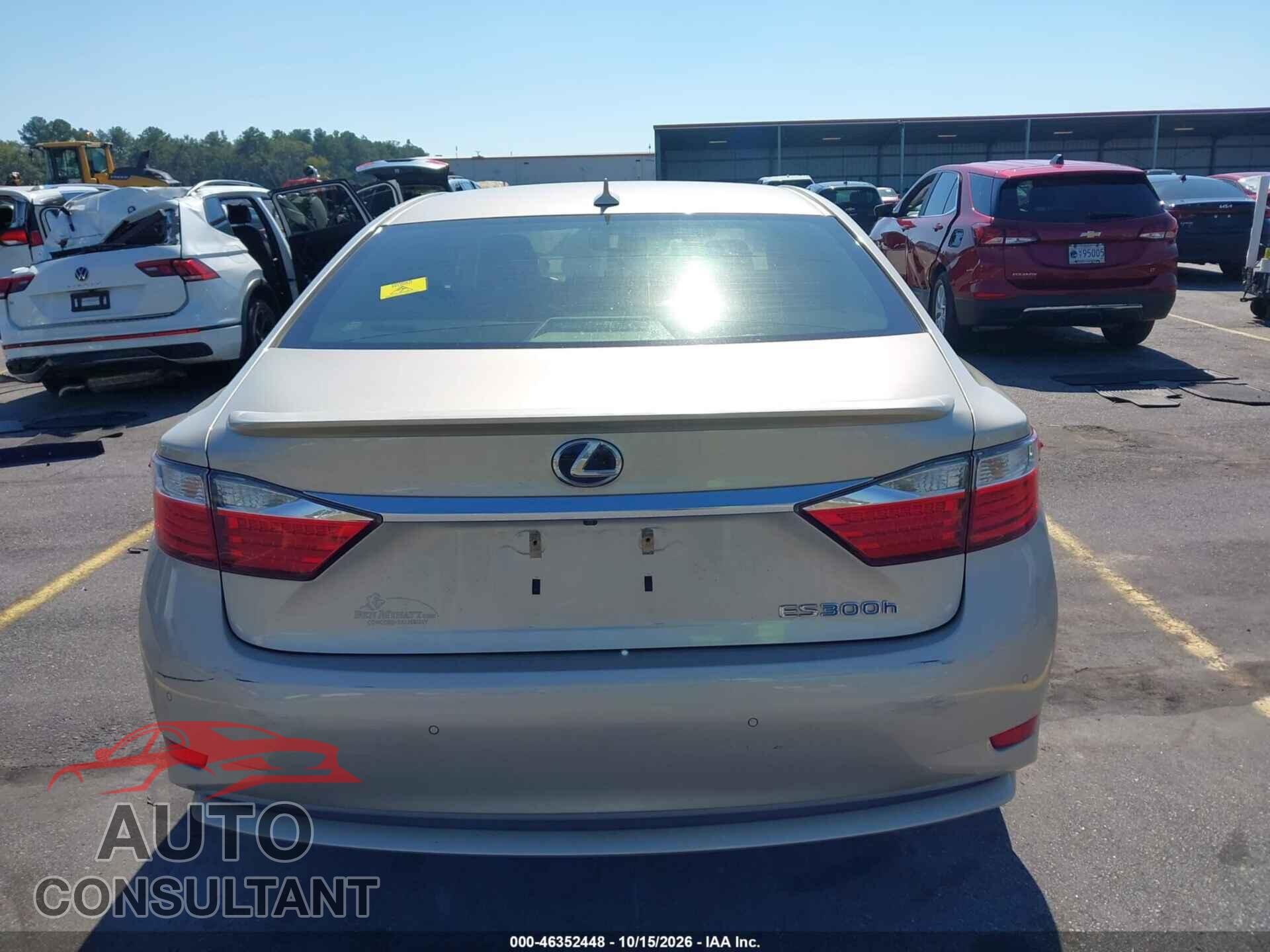 LEXUS ES 300H 2013 - JTHBW1GGXD2021155