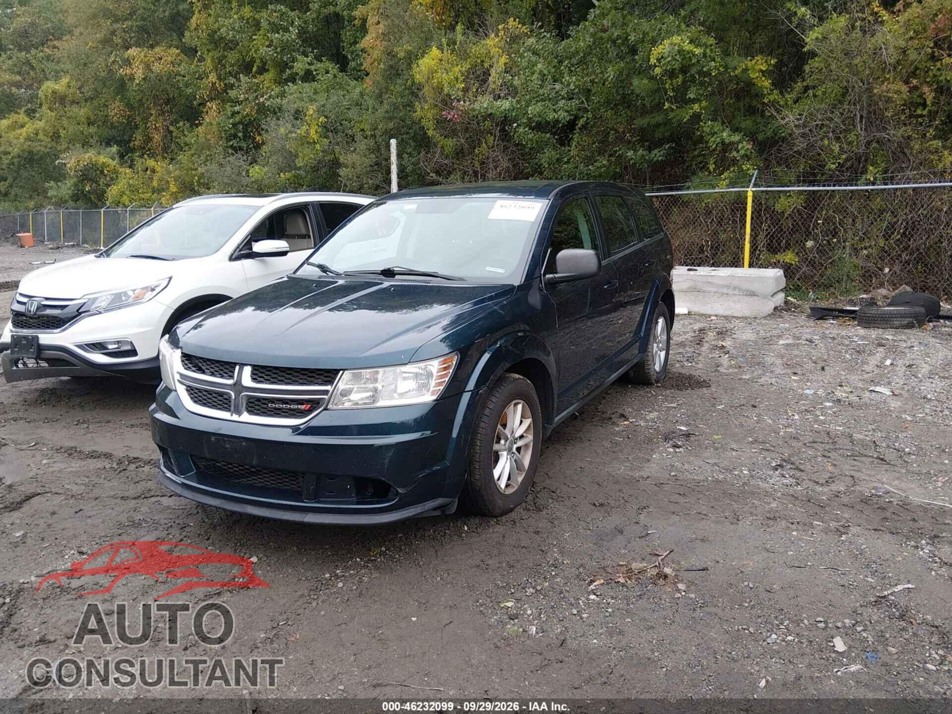 DODGE JOURNEY 2013 - 3C4PDCAB9DT578126