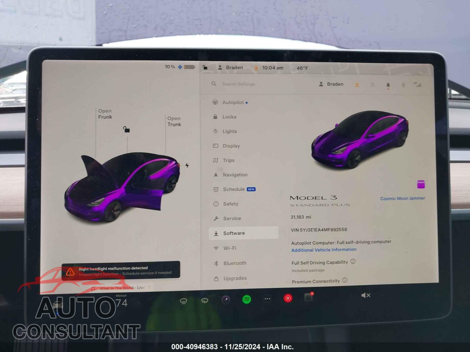 TESLA MODEL 3 2021 - 5YJ3E1EA4MF992558