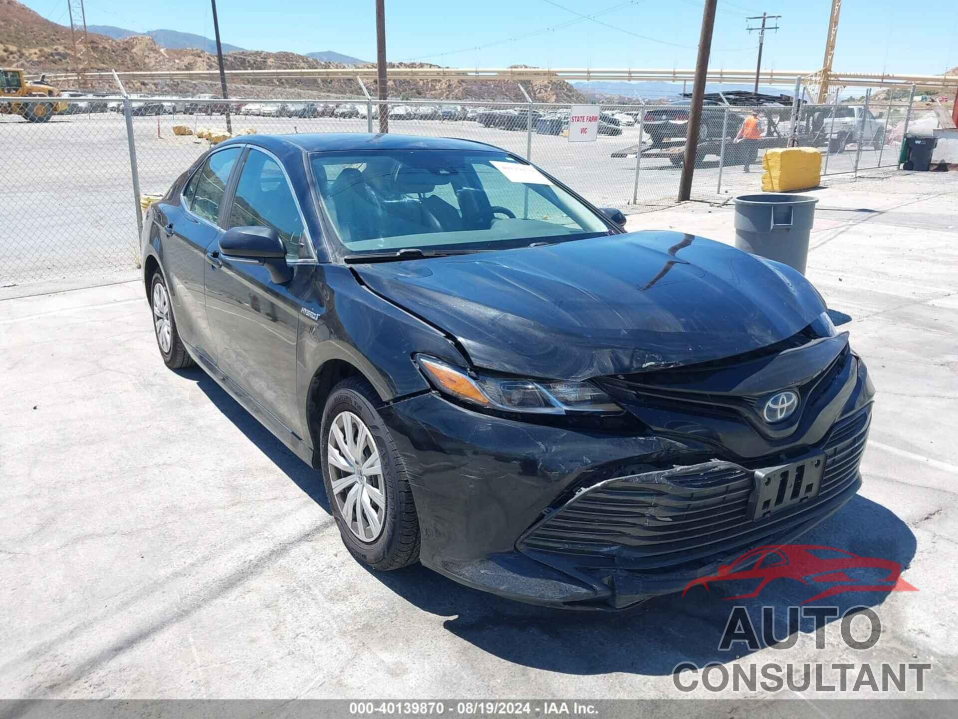 TOYOTA CAMRY HYBRID 2019 - 4T1B31HK9KU513119