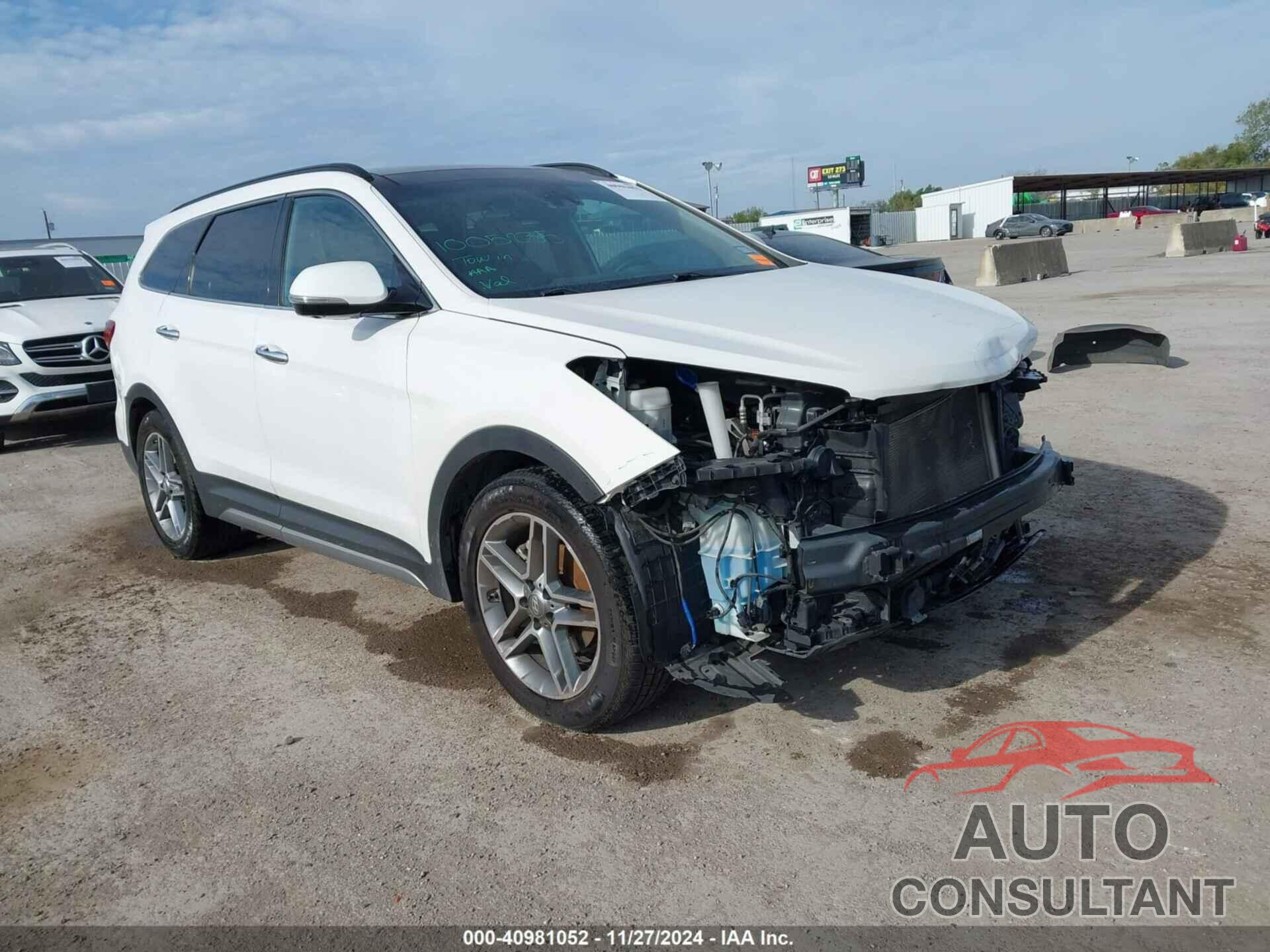 HYUNDAI SANTA FE 2017 - KM8SRDHF9HU238217