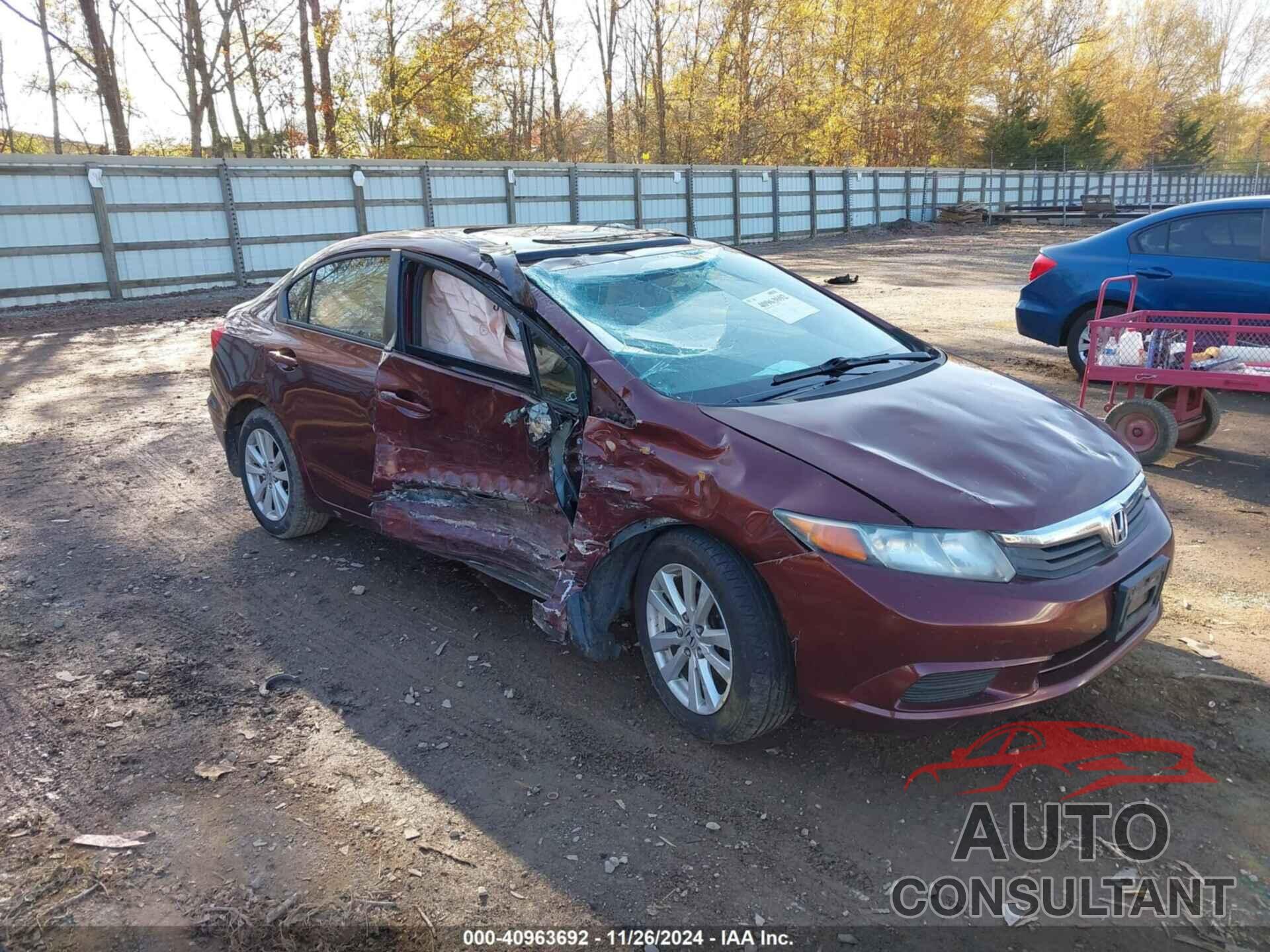 HONDA CIVIC 2012 - 19XFB2F87CE086934