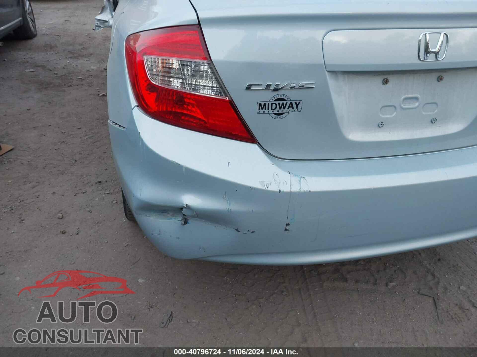 HONDA CIVIC 2012 - 2HGFB2F86CH590185