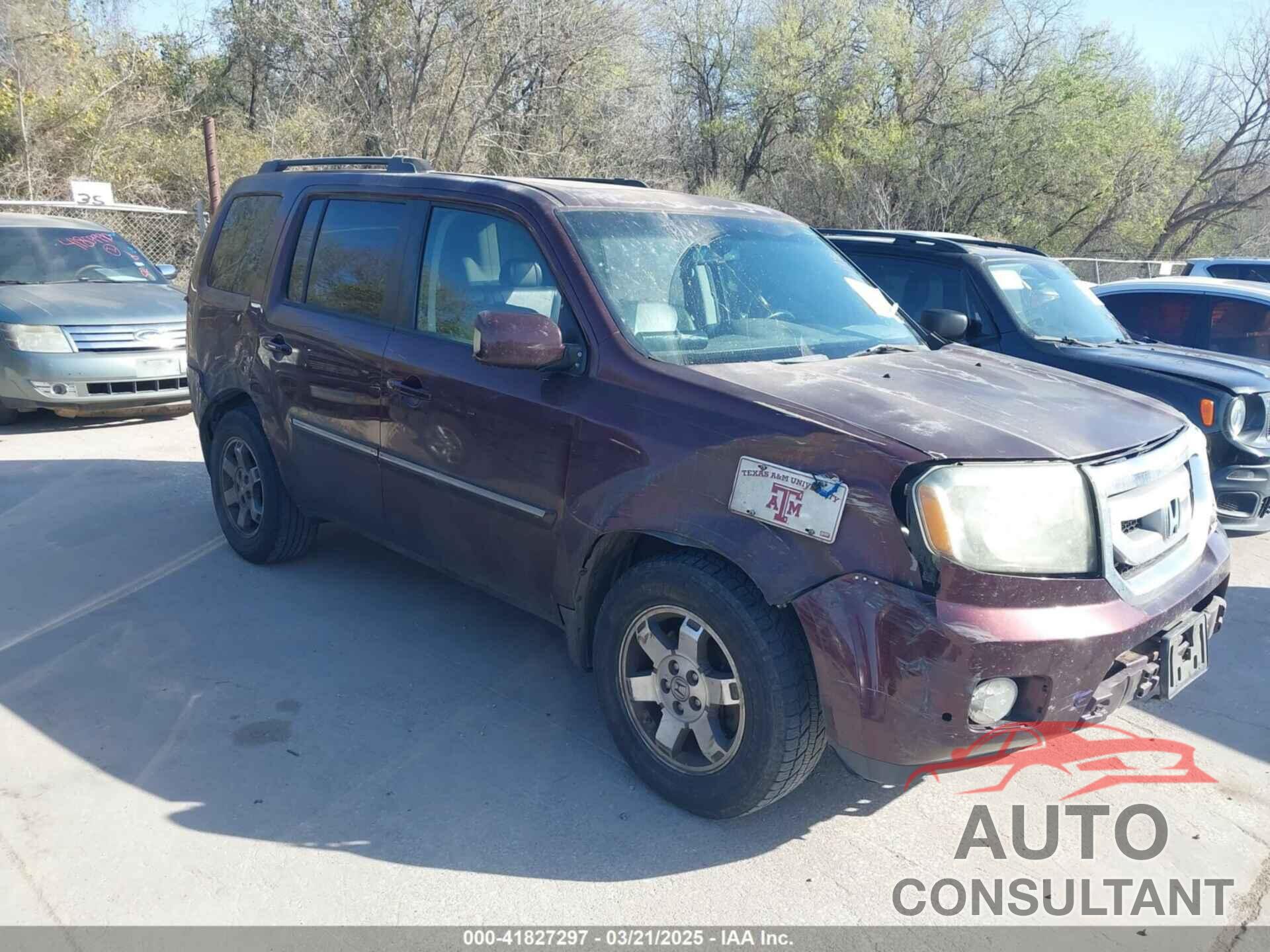 HONDA PILOT 2011 - 5FNYF4H91BB019009