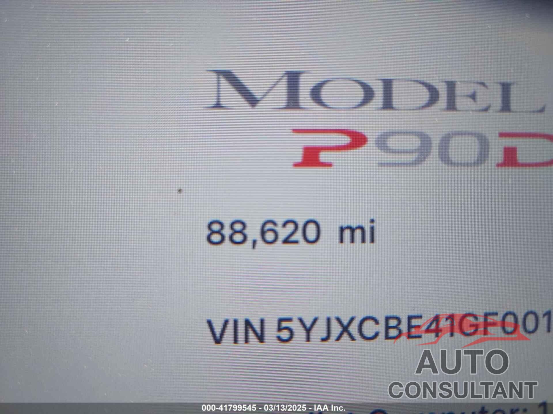 TESLA MODEL X 2016 - 5YJXCBE41GF001294