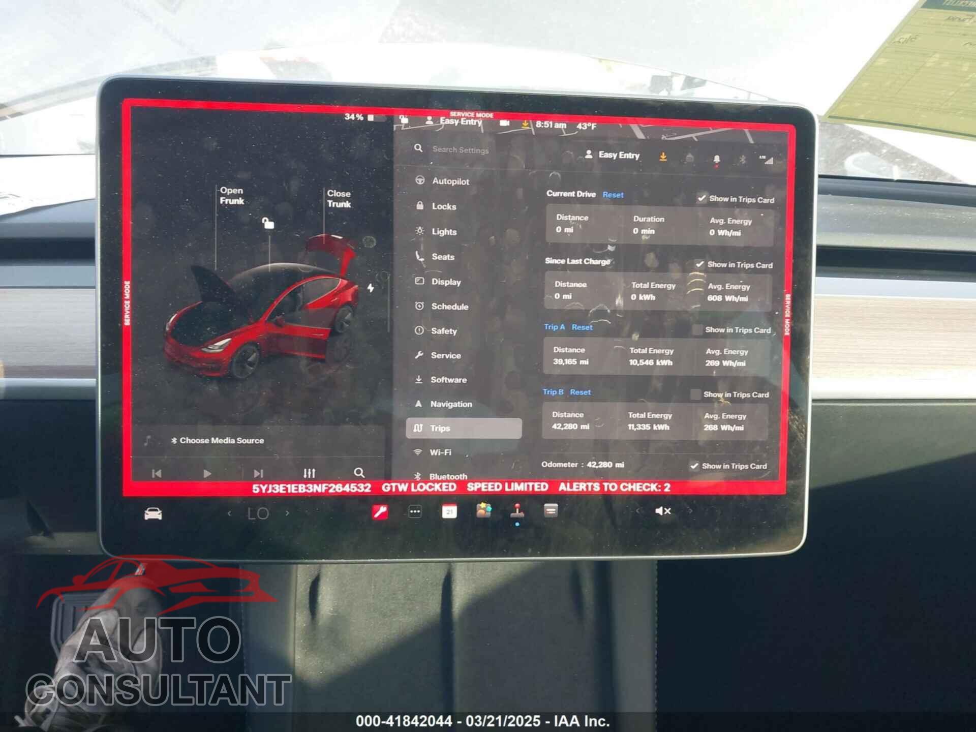 TESLA MODEL 3 2022 - 5YJ3E1EB3NF264532