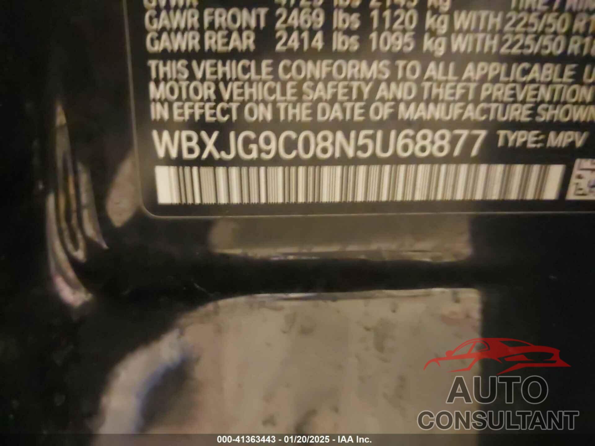 BMW X1 2022 - WBXJG9C08N5U68877