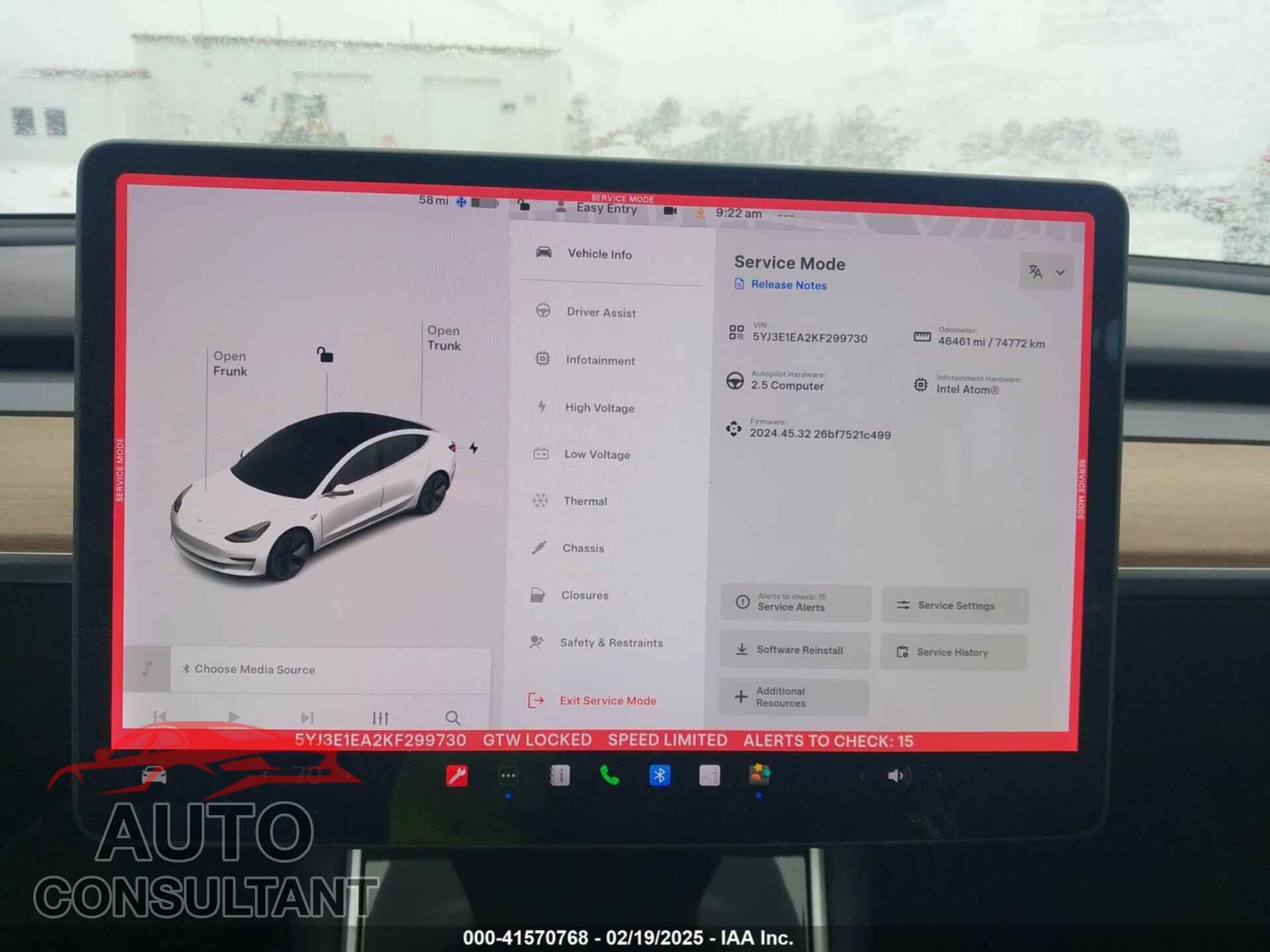 TESLA MODEL 3 2019 - 5YJ3E1EA2KF299730