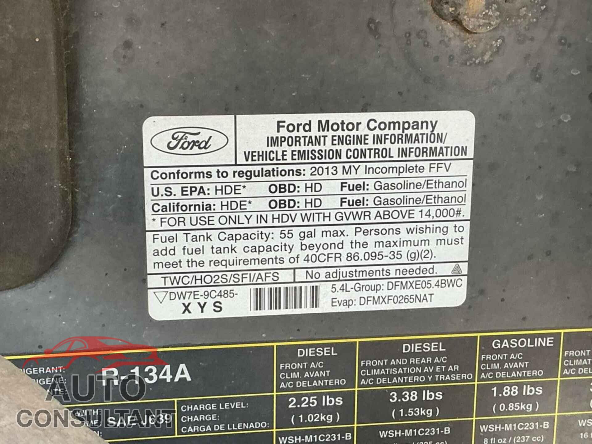FORD E-450 STRIPPED 2013 - 1FC4E4KL8DDA84035