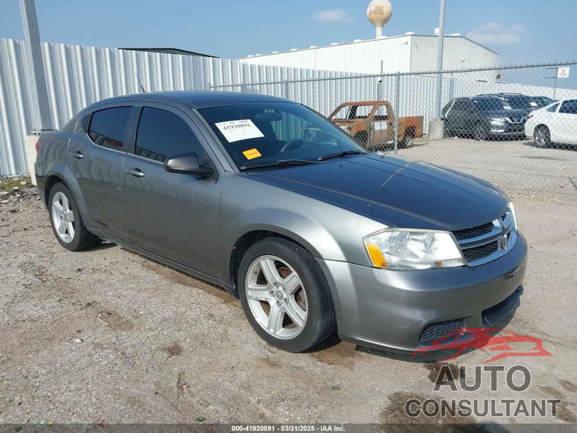 DODGE AVENGER 2013 - 1C3CDZAB4DN624984