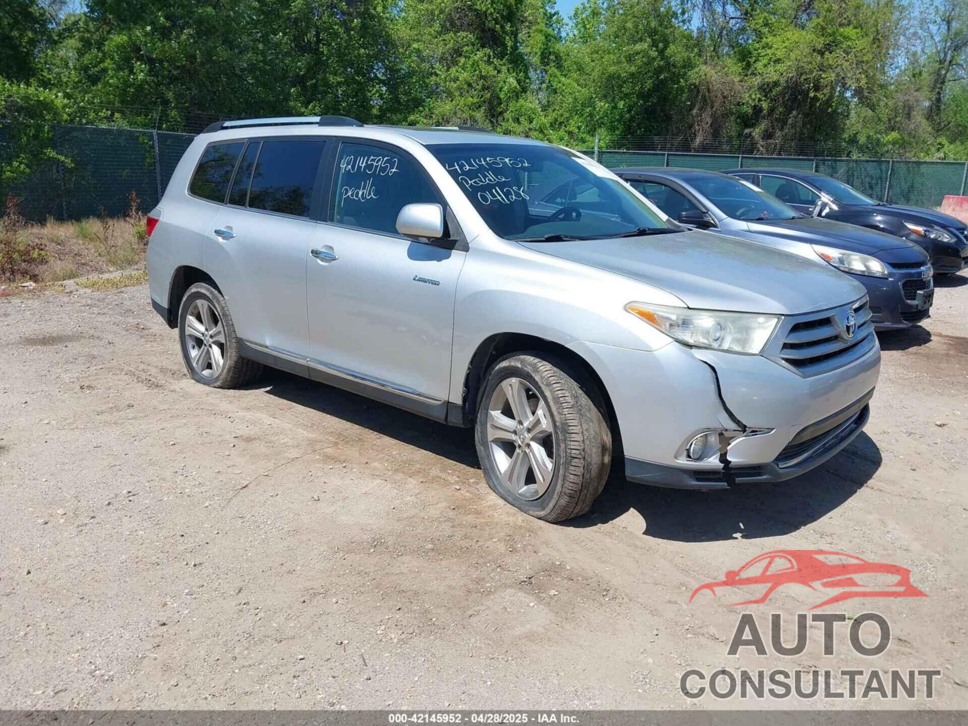 TOYOTA HIGHLANDER 2013 - 5TDDK3EH4DS211880