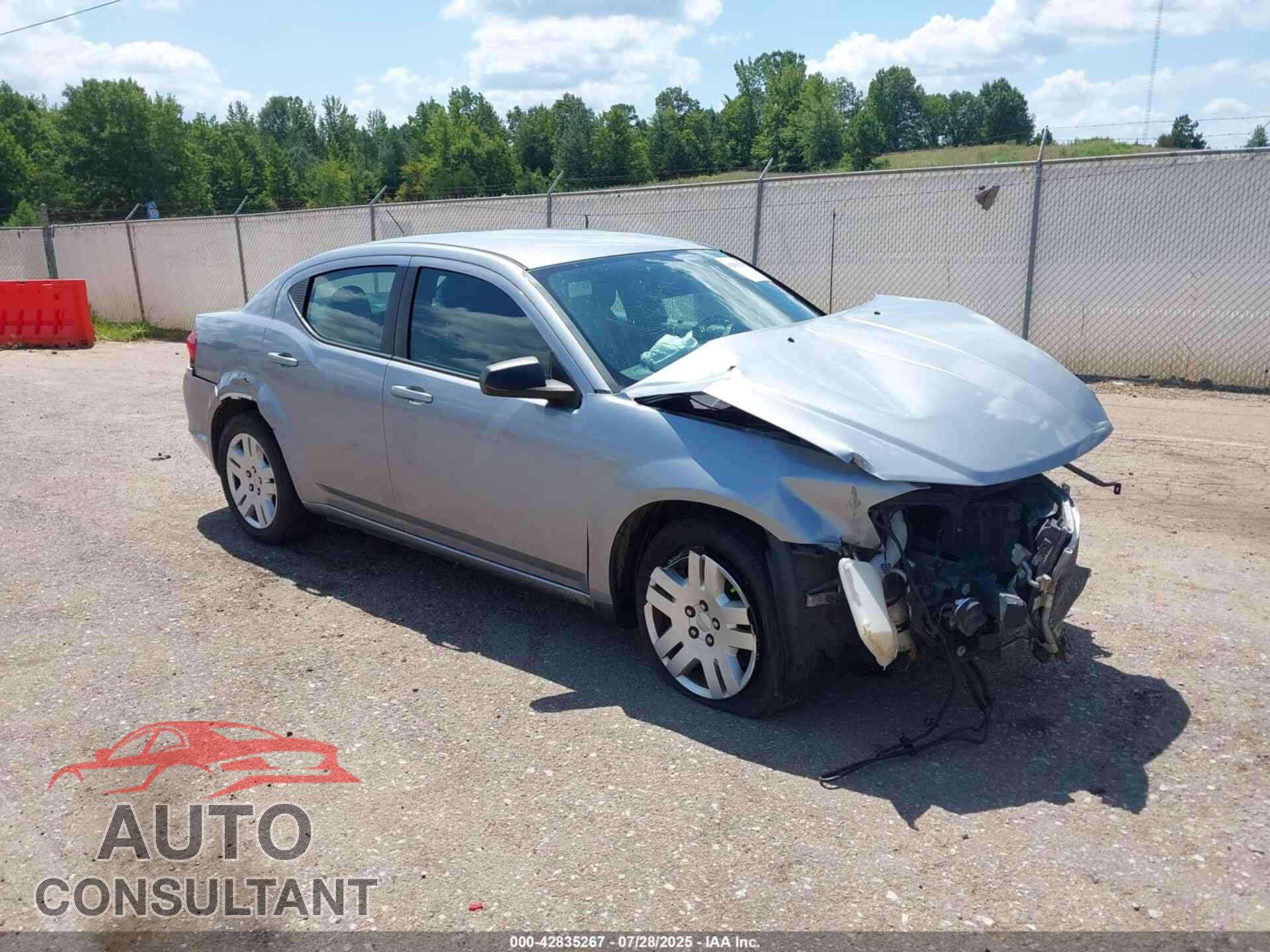 DODGE AVENGER 2013 - 1C3CDZAG5DN748287