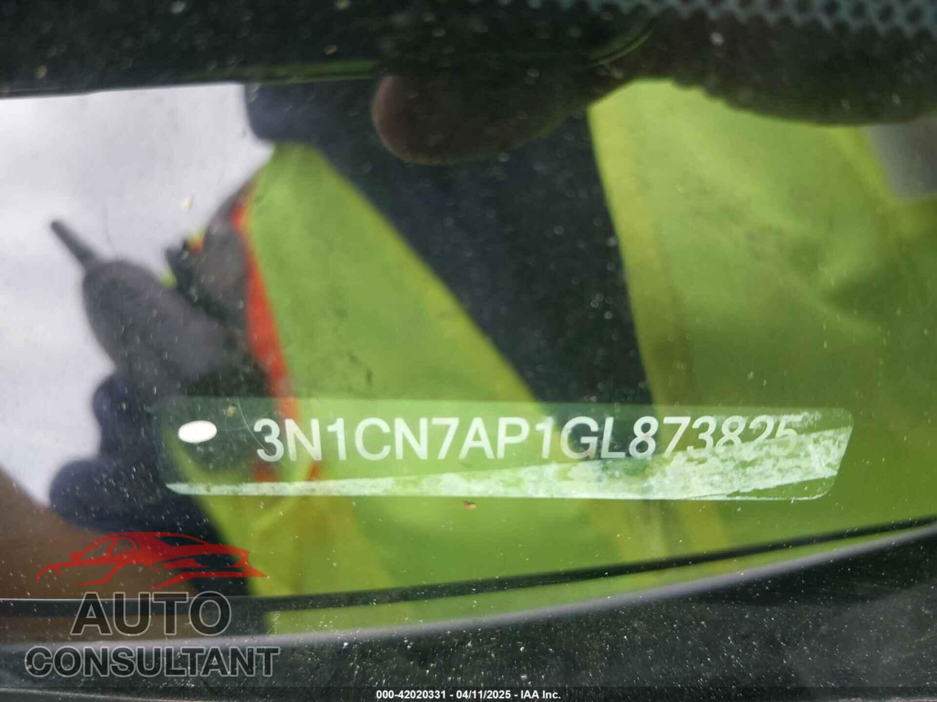 NISSAN VERSA 2016 - 3N1CN7AP1GL873825