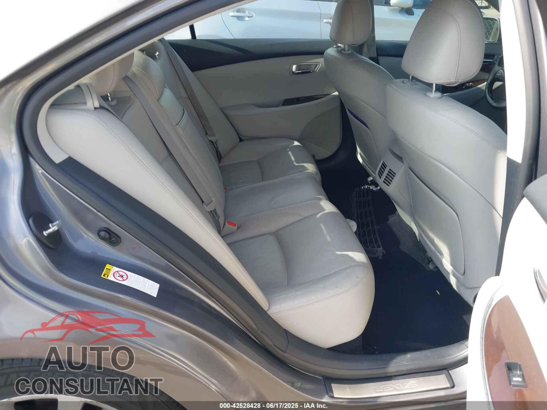 LEXUS ES 2012 - JTHBK1EG9C2484384