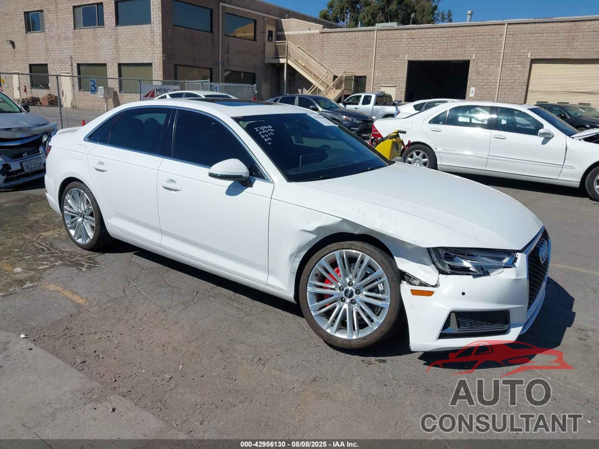 AUDI A4 2019 - WAUHMAF40KA056750