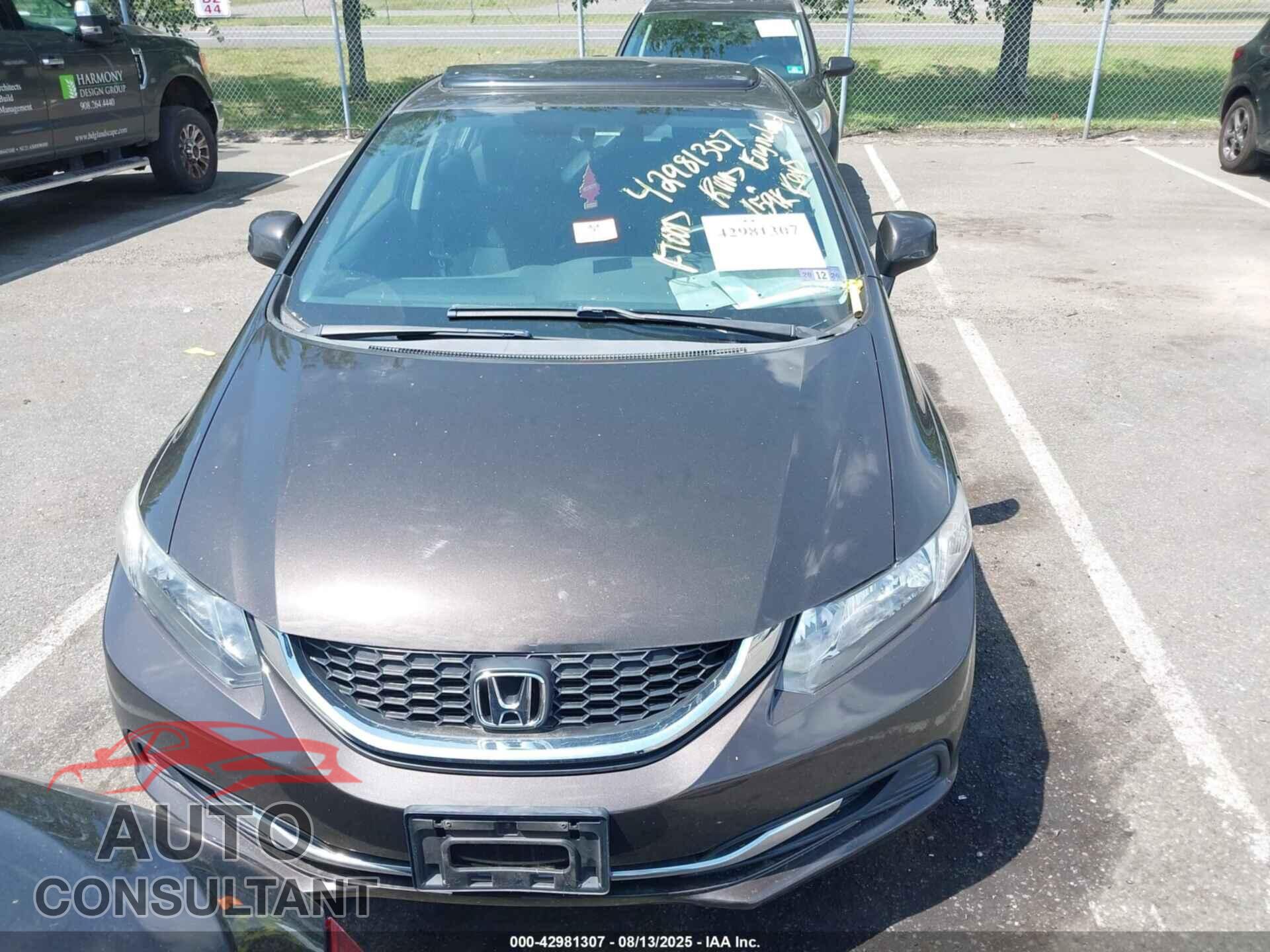 HONDA CIVIC 2013 - 19XFB2F82DE270325